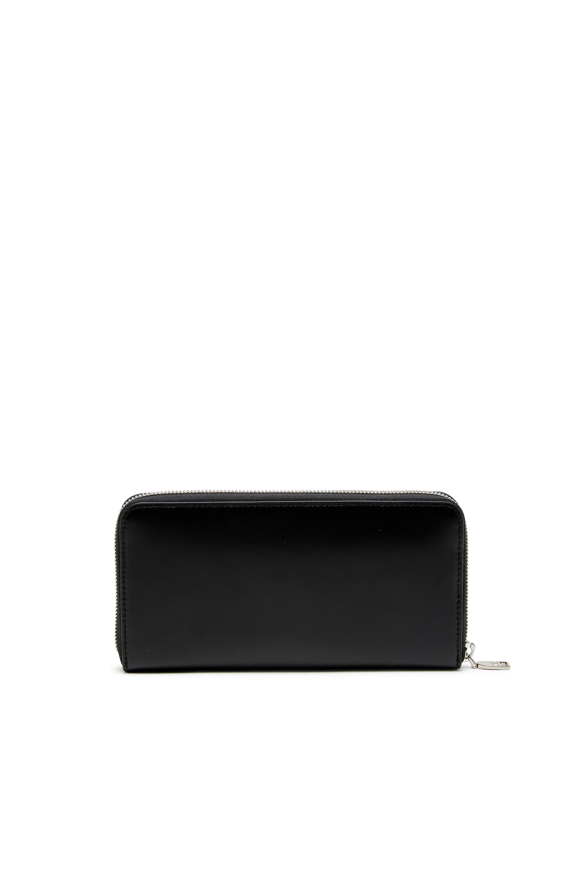 Diesel - DSL 3D -CONTINENTAL ZIP L, Man Long zip wallet in logo-embossed leather in Black - Image 2