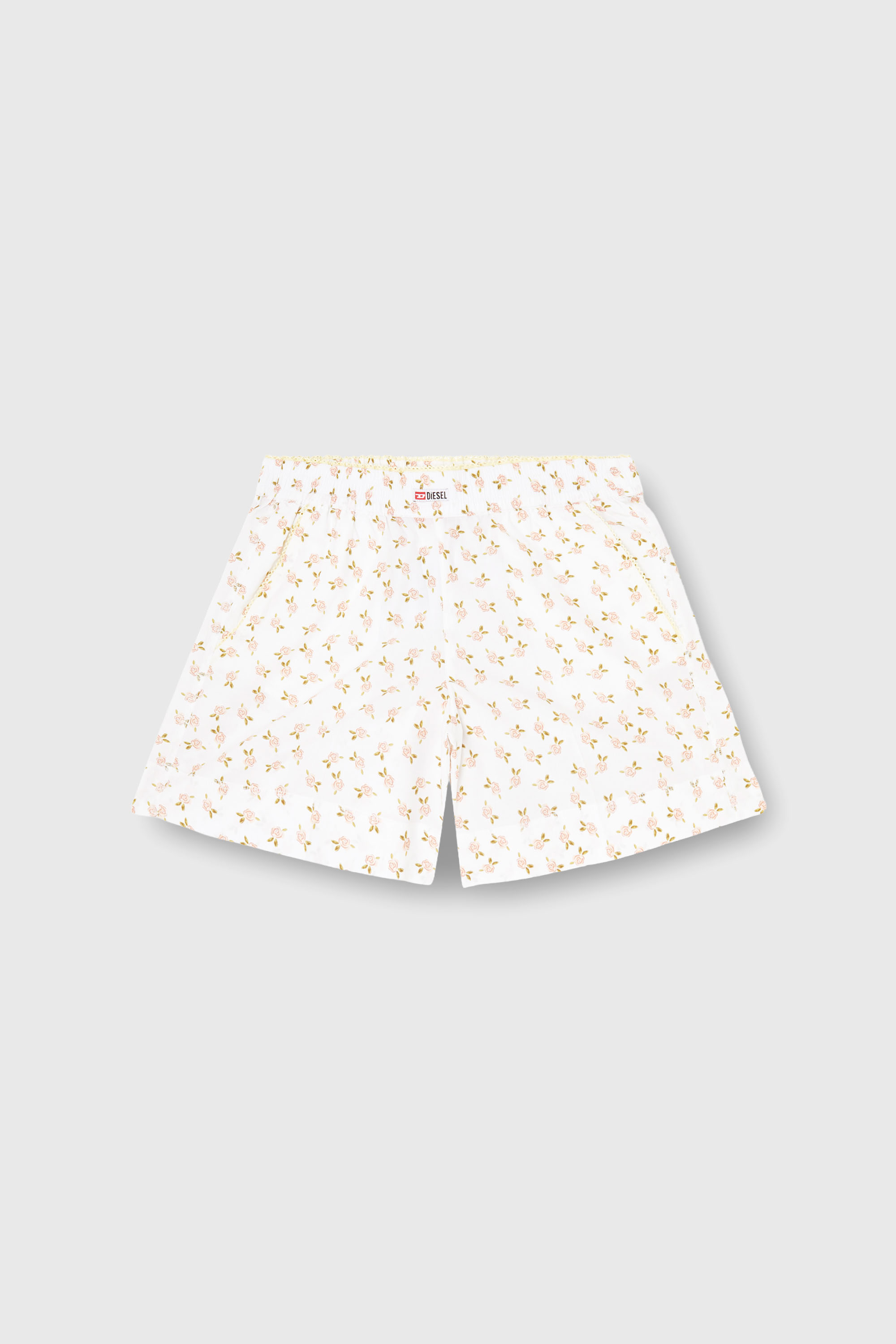 Diesel - PANSY-D-CORE, Woman's Cotton boxers with all-over floral print in White - 2