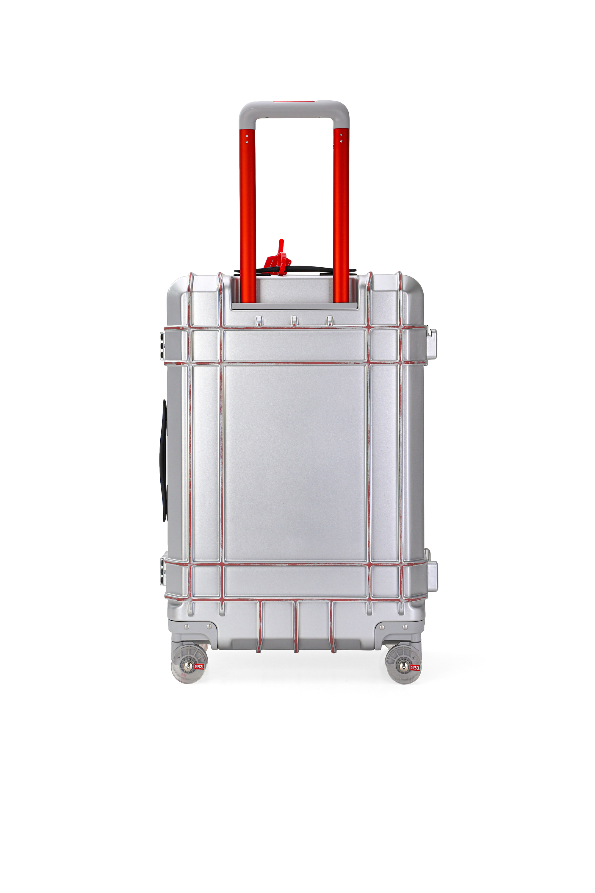 Diesel - DIESEL PC STRONG IMAGE TROLLEY- DSL003, Unisex's Rugged carry‑on suitcase 24" in Silver - 3
