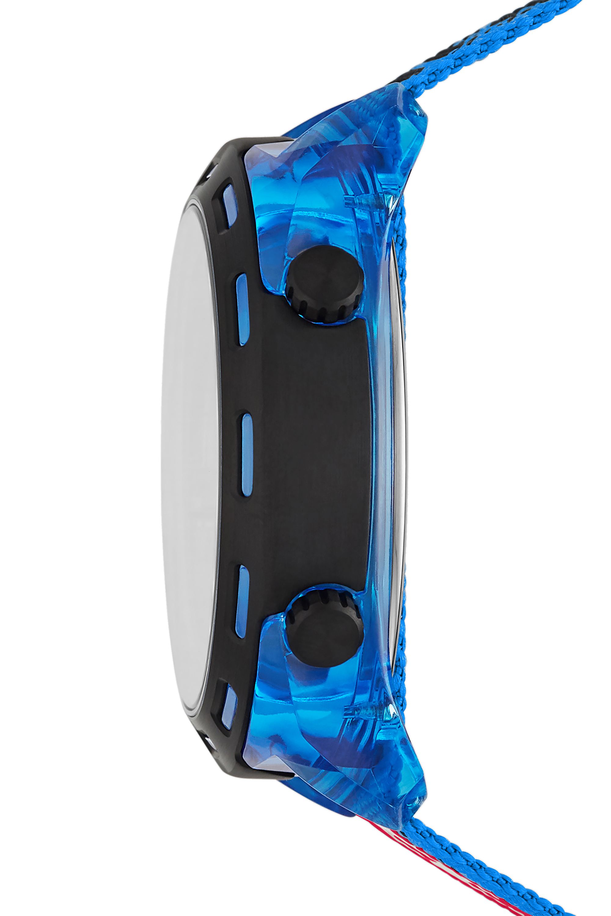 Diesel - DZ1944, Man's Crusher digital blue nylon watch in Blue - 3