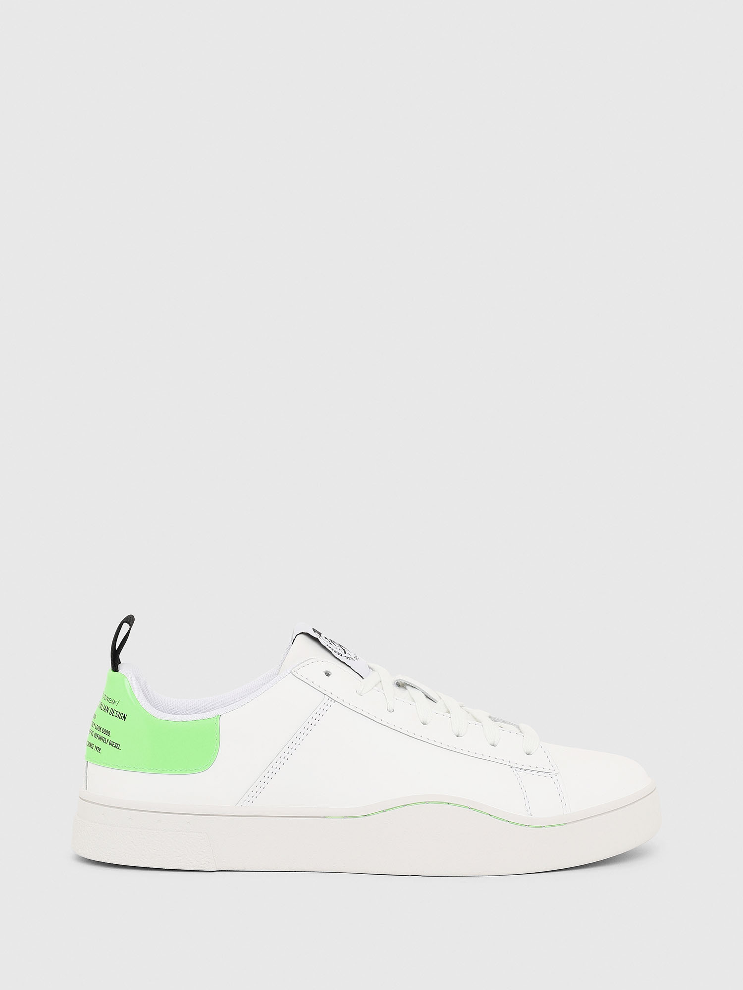 S-CLEVER LOW LACE, White/Green Diesel - S-CLEVER LOW LACE, White/Green - Sneakers - Image 1