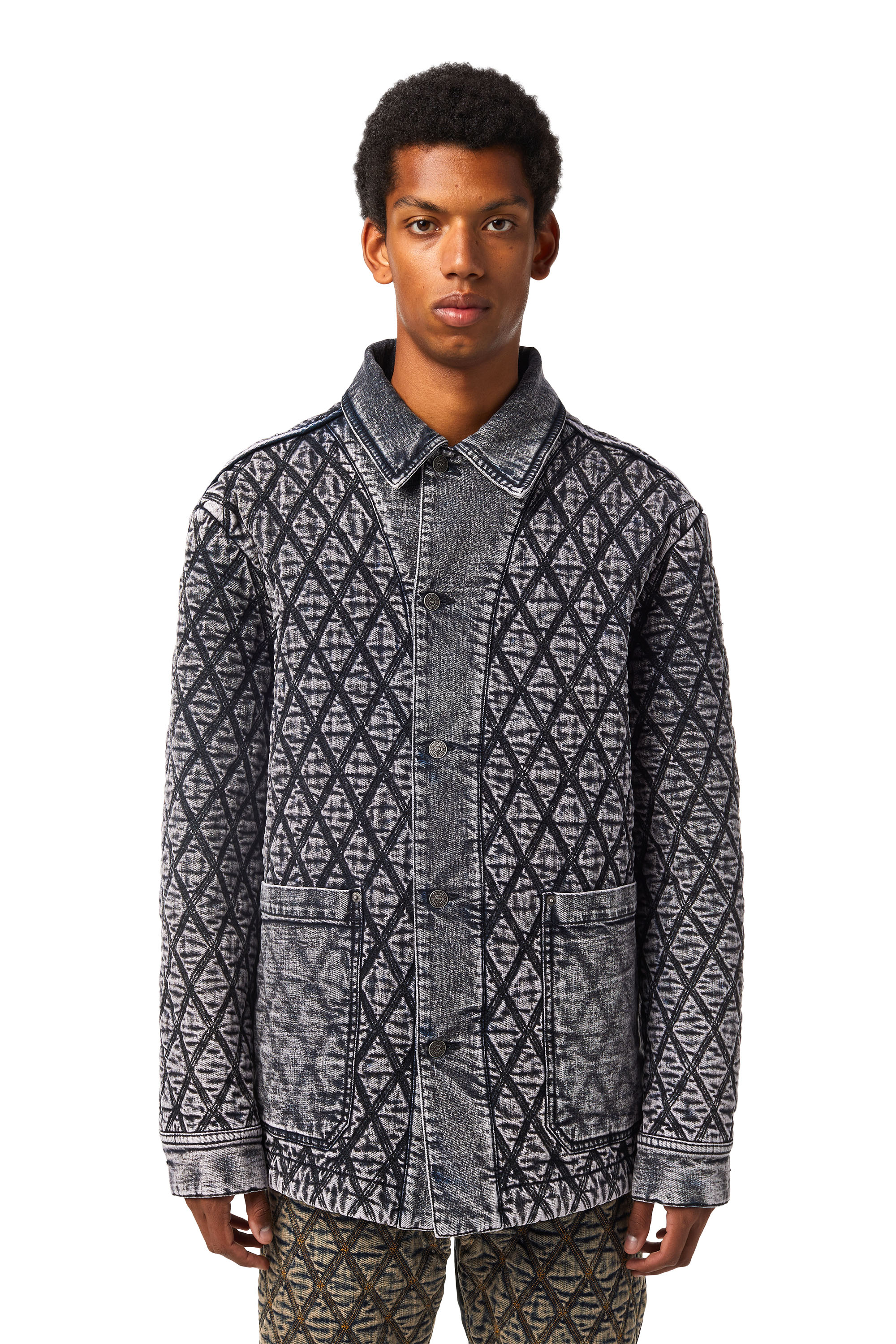 D-ROLK-FS1, Dark Blue Diesel - D-ROLK-FS1, Dark Blue - Denim Jackets - Image 1