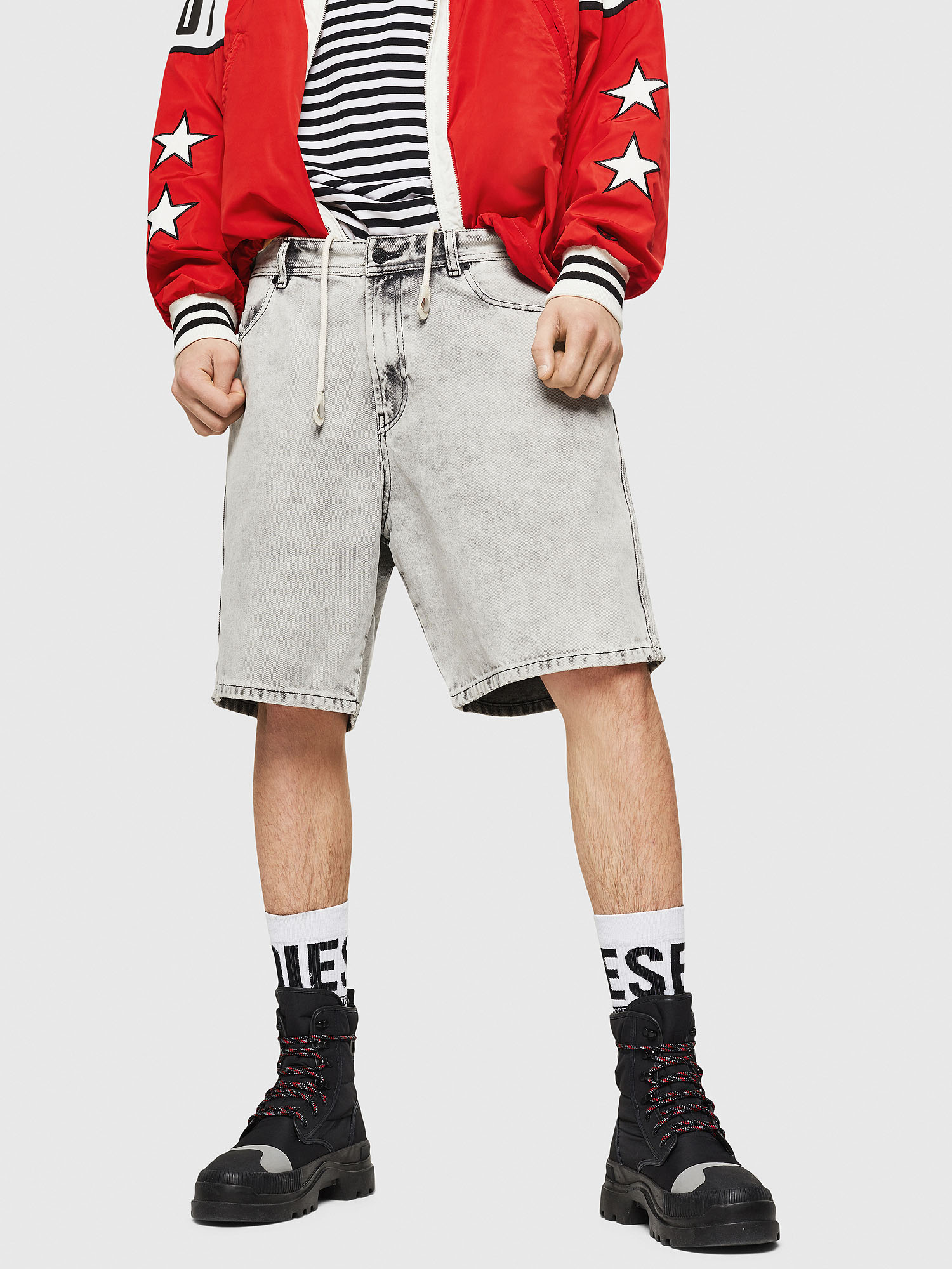 D-WILLOH, Light Grey Diesel - D-WILLOH, Light Grey - Shorts - Image 1