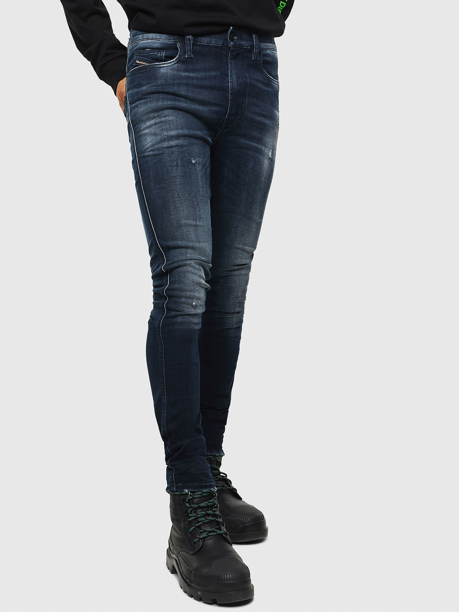 D-Istort 0098R, Dark Blue Diesel - D-Istort 0098R, Dark Blue - Jeans - Image 1
