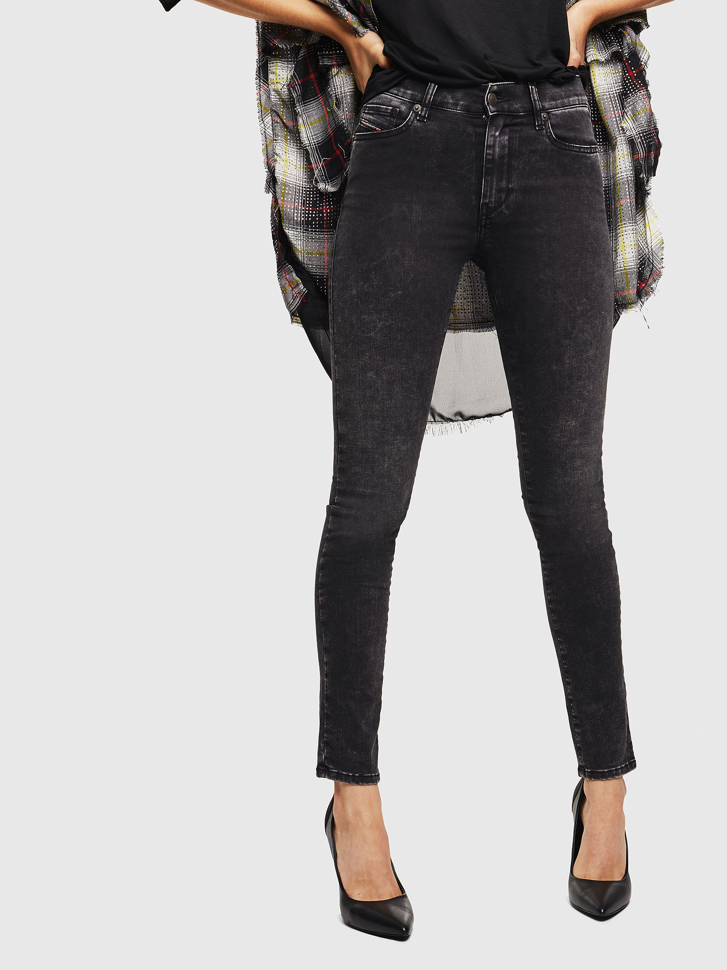 D-Roisin 069FW, Black/Dark grey Diesel - D-Roisin 069FW, Black/Dark grey - Jeans - Image 1