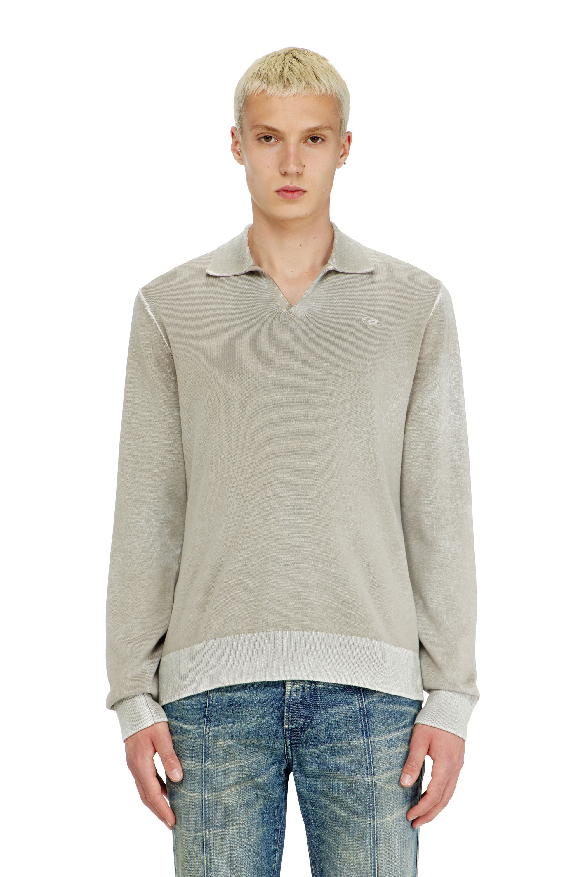 Diesel - K-LAWRENCE, Man's Polo jumper with faded reverse print in null - 1