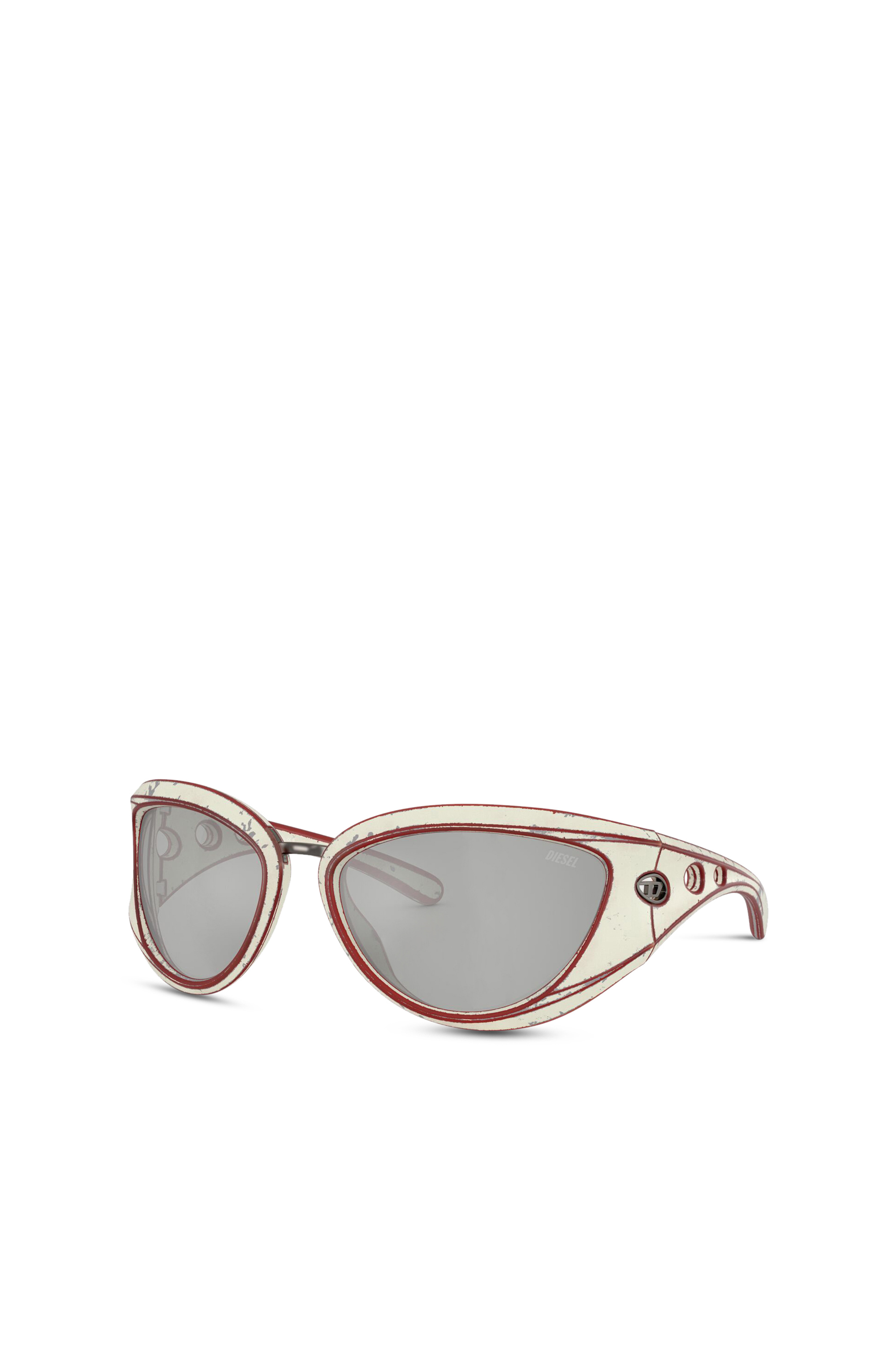 Diesel - 0DL3007U, Unisex's Cat-eye style sunglasses in White/Grey - 5