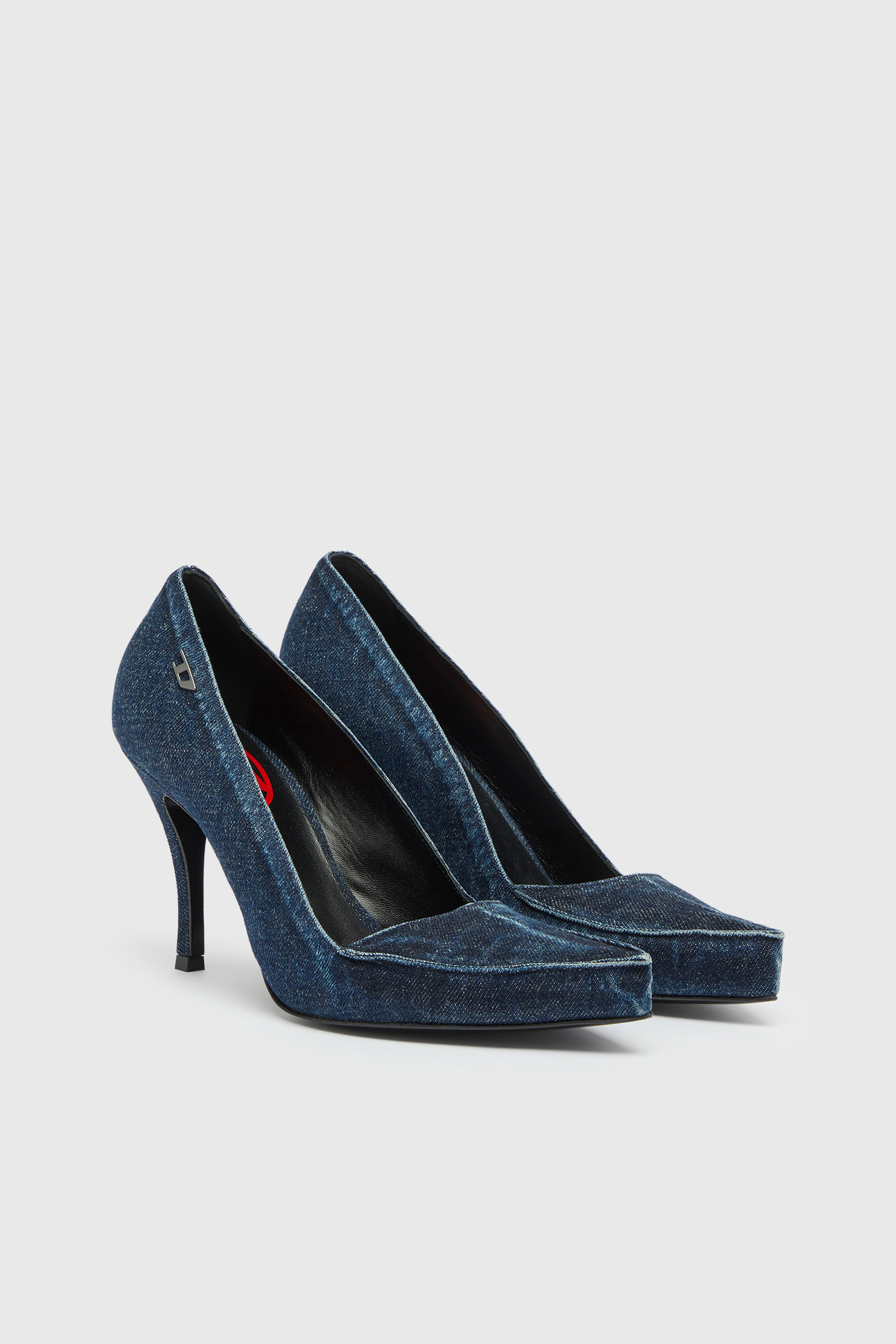 Diesel - D-LUCETTE-90-PUMP D, Woman's D-Lucette-Pumps in denim in Blue - 2