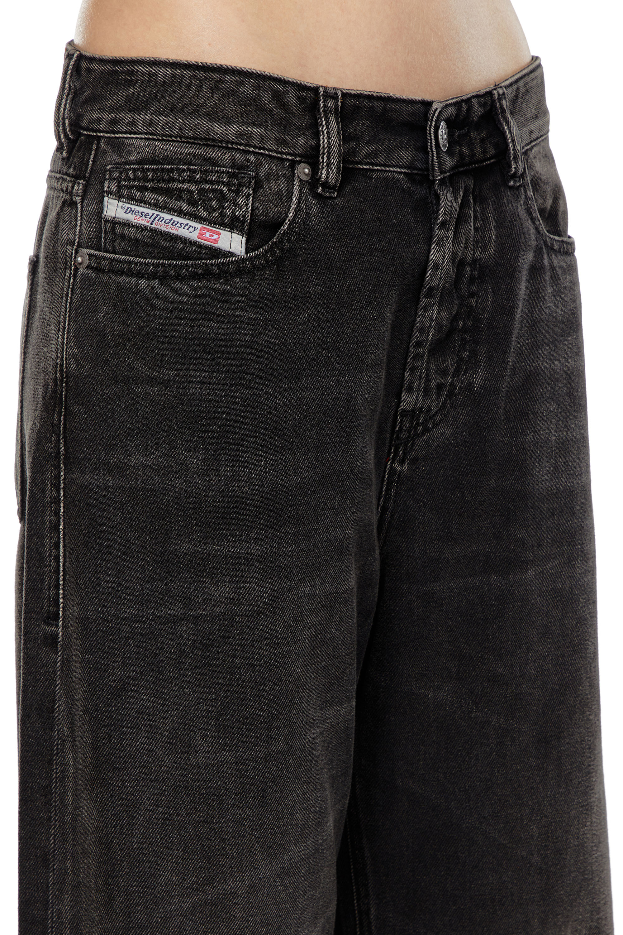 Diesel - Woman Straight Jeans 1996 D-Sire 09J96, Black/Dark grey - Image 4