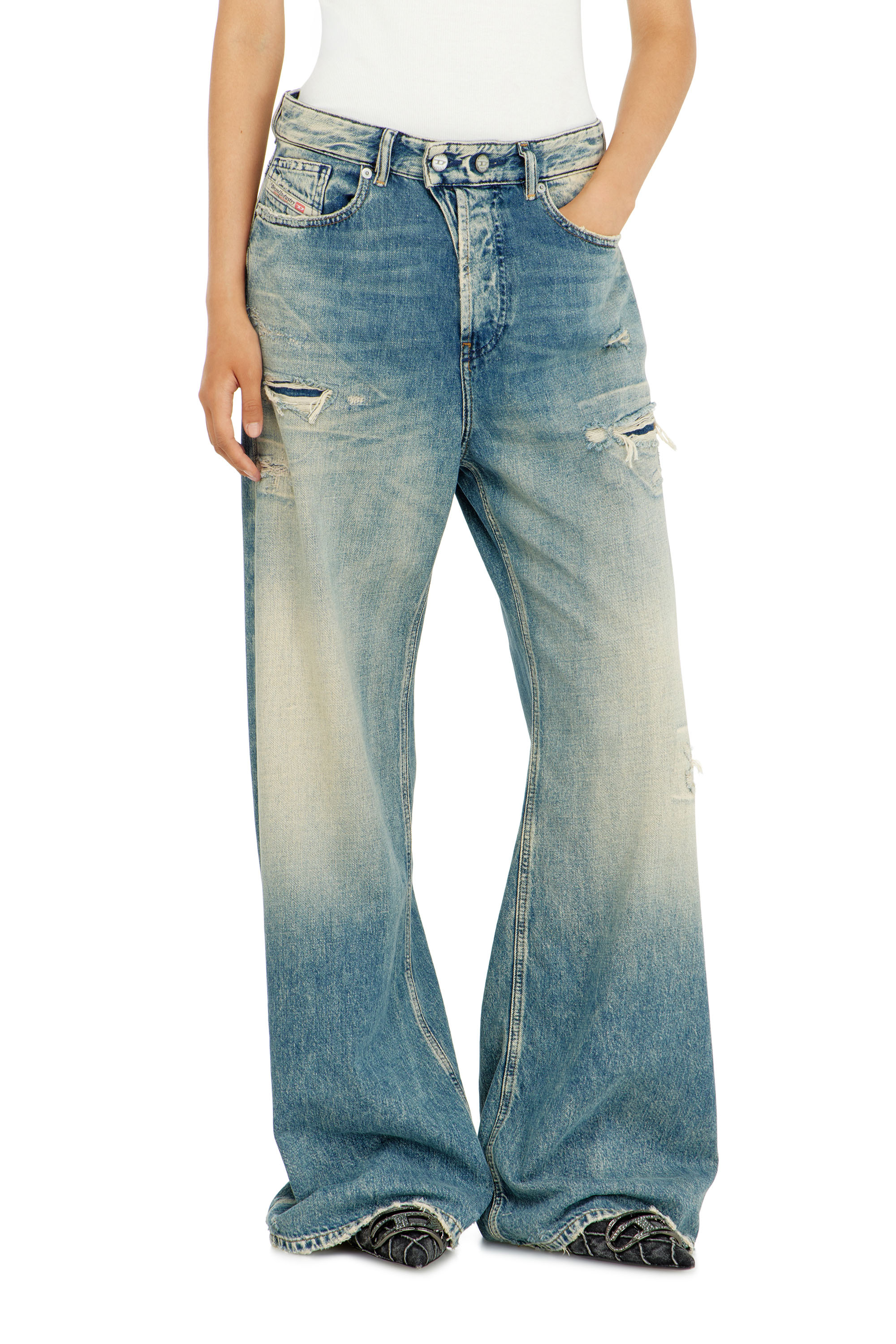 Diesel - Woman's Relaxed Jeans 1996 D-Sire 09P62, Medium blue - 2