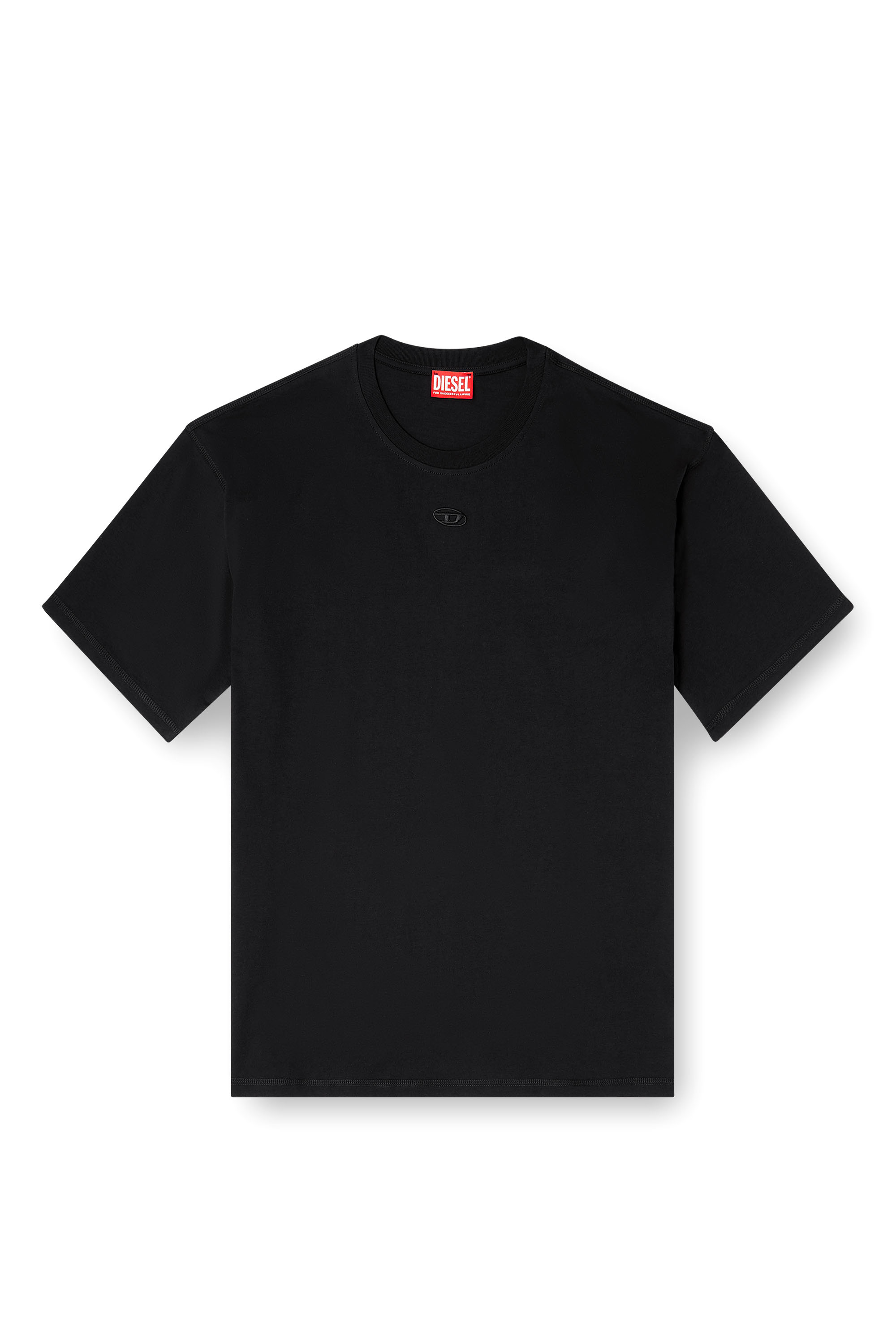 Diesel - T-LUCIEN-IHBI, Man's Relaxed T-shirt in organic cotton in Black - 3