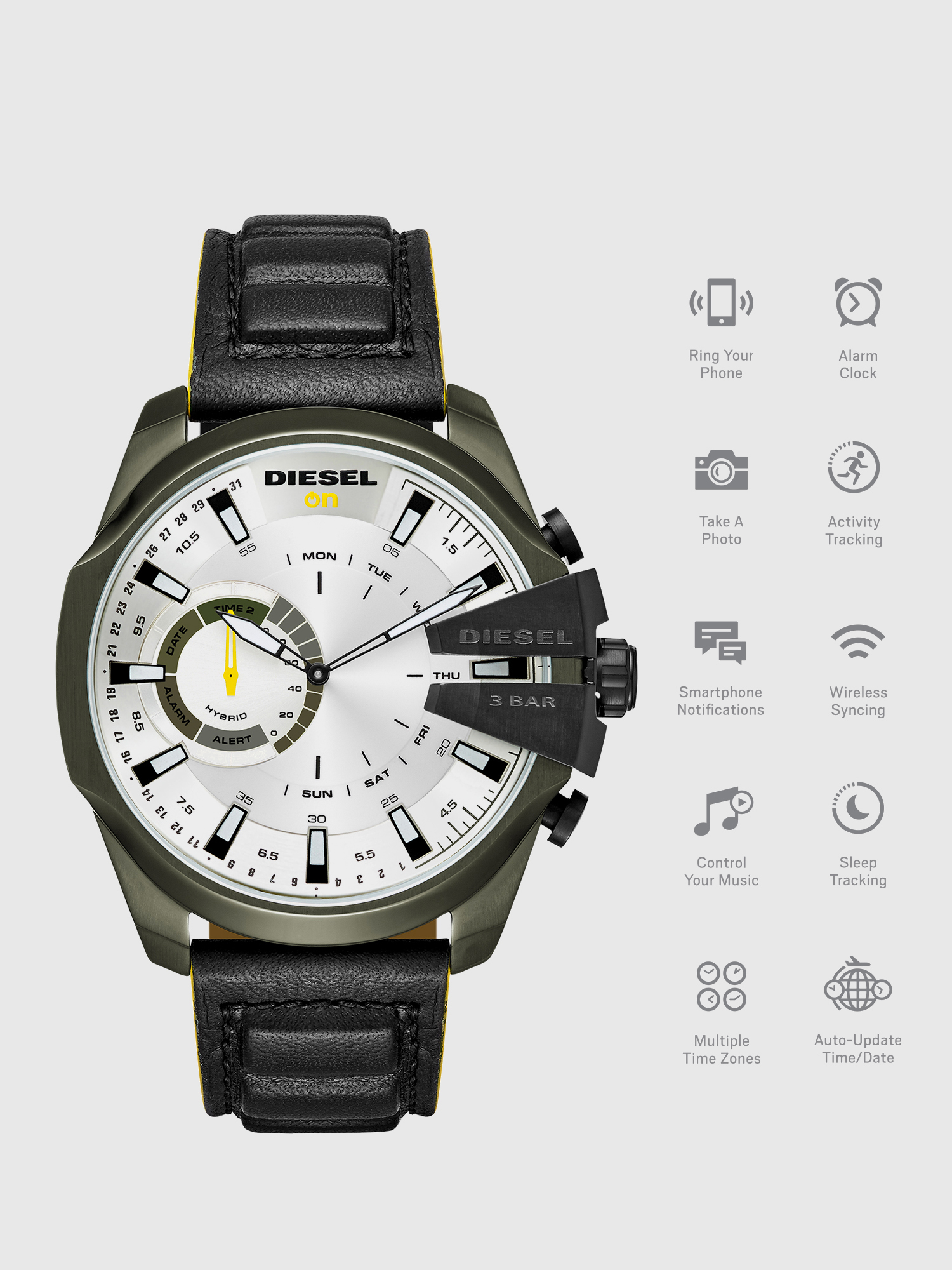 diesel on mega chief hybrid smartwatch