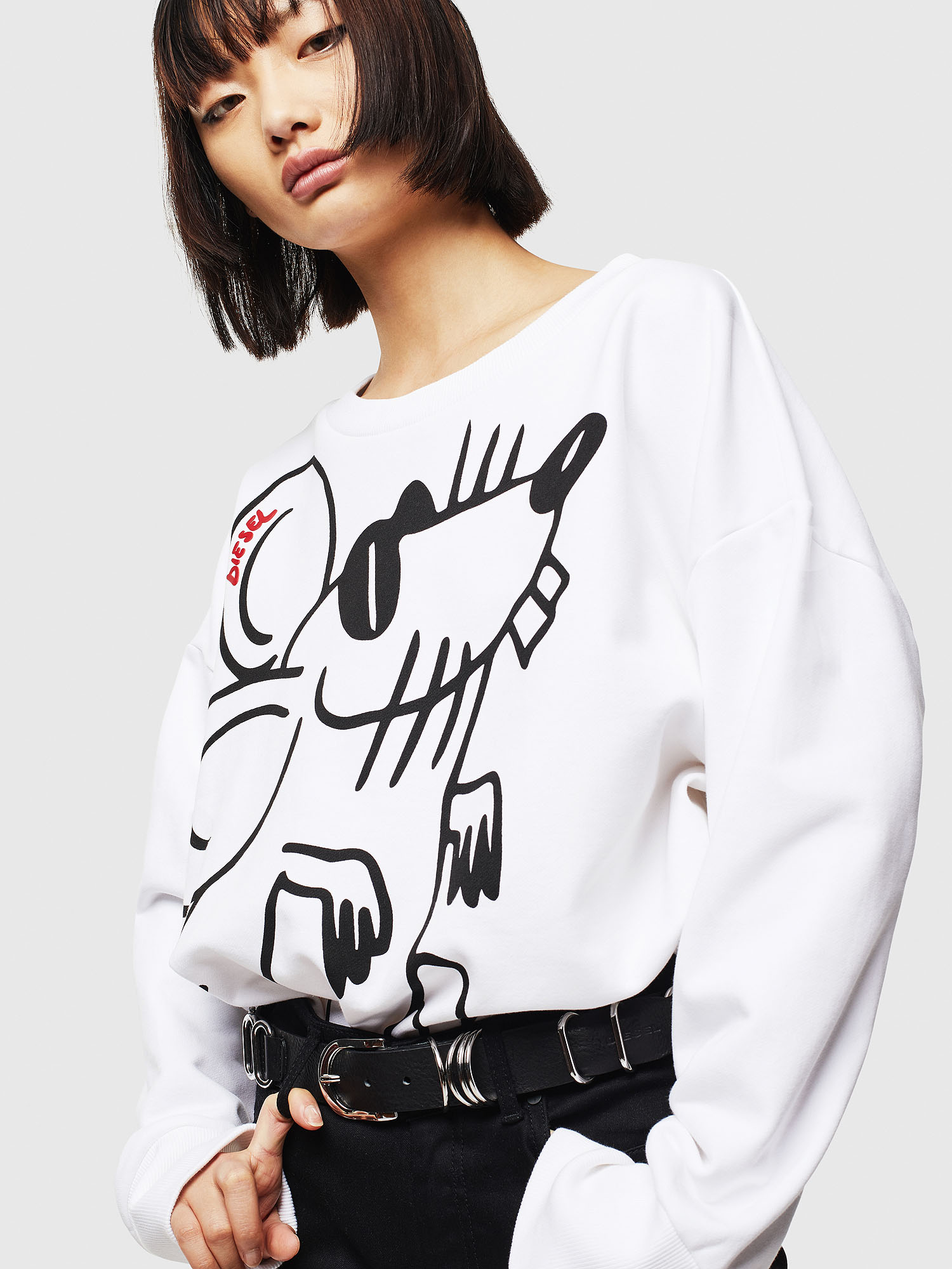 CL-F-MAGDA-BIGM, White Diesel - CL-F-MAGDA-BIGM, White - Sweaters - Image 1
