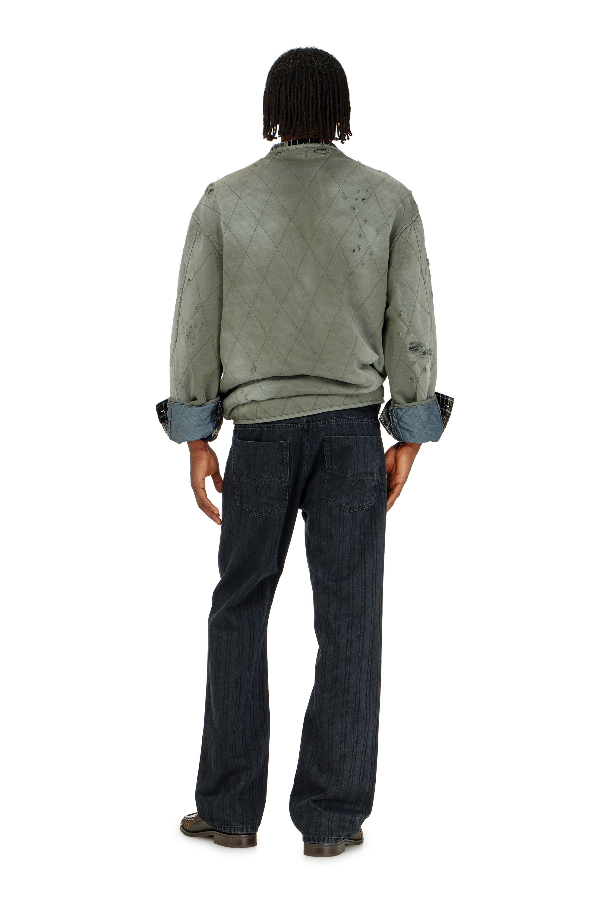 Diesel - Man's Relaxed Jeans 1980 D-Eeper 09Q12, Black/Dark grey - 3