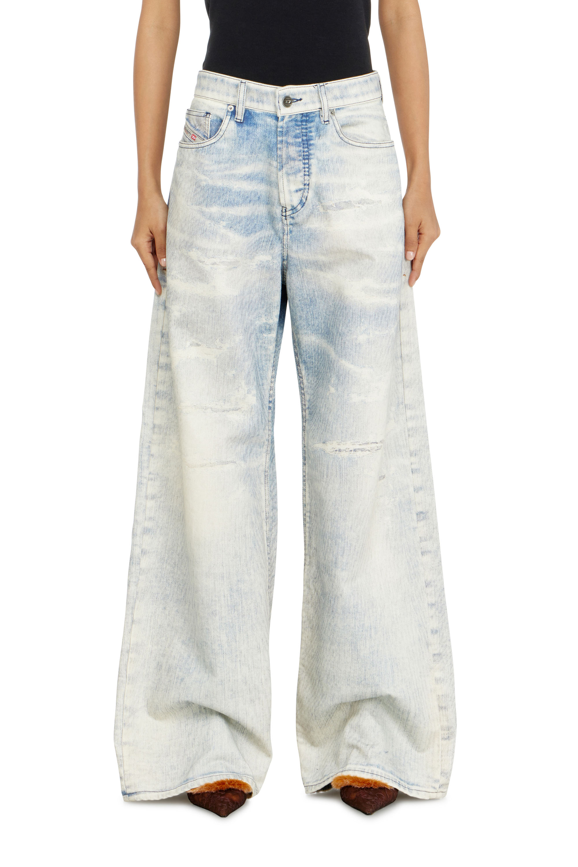 Diesel - Woman's Relaxed Jeans 1996 D-Sire 09R69, Light Blue - 1