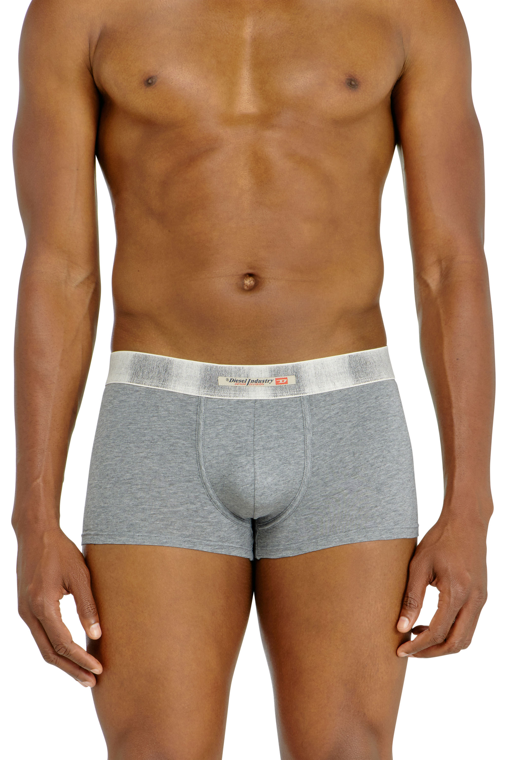 Diesel - DAMIEN-DNM-3PACK, Man's Three-pack of stretch cotton boxer briefs with satin waistband in Multicolor/Grey - 3