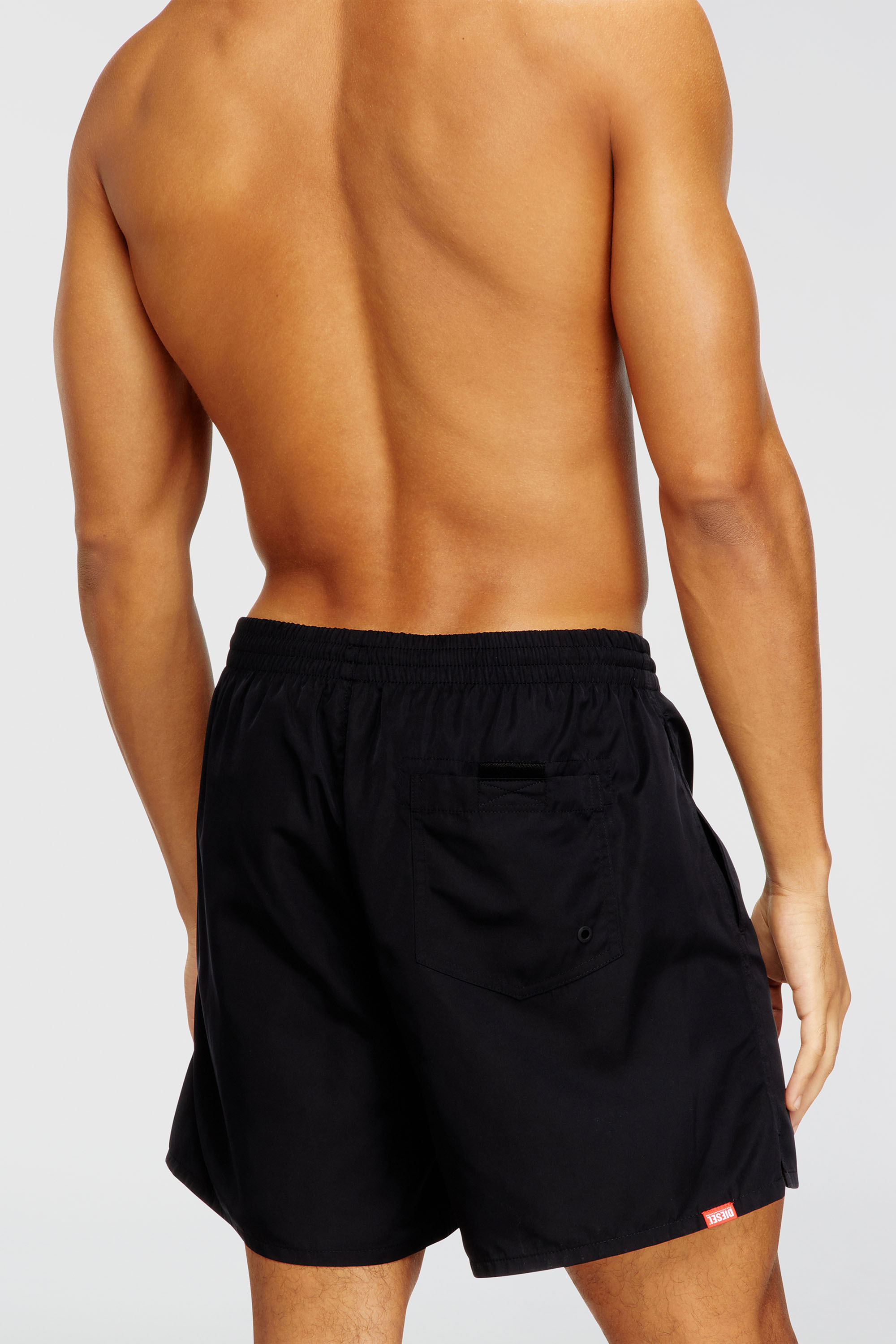 Diesel - SOCCER-41-D-CORE, Man's Swim shorts with oversized logo print in Black - 3