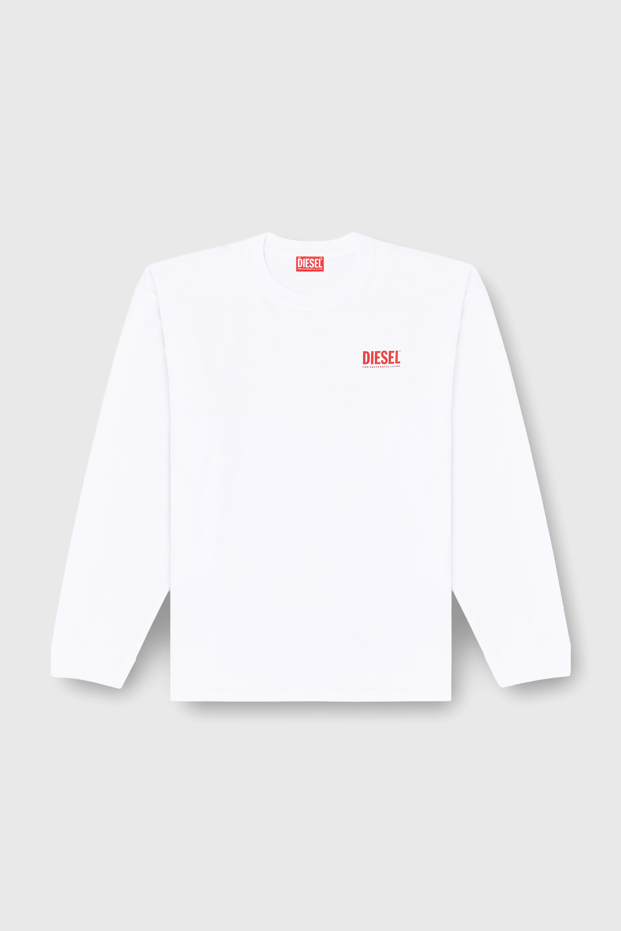 Diesel - T-BOXT-LS-BISK, Man's Relaxed long-sleeve T-shirt with Biscotto logo in White - 2