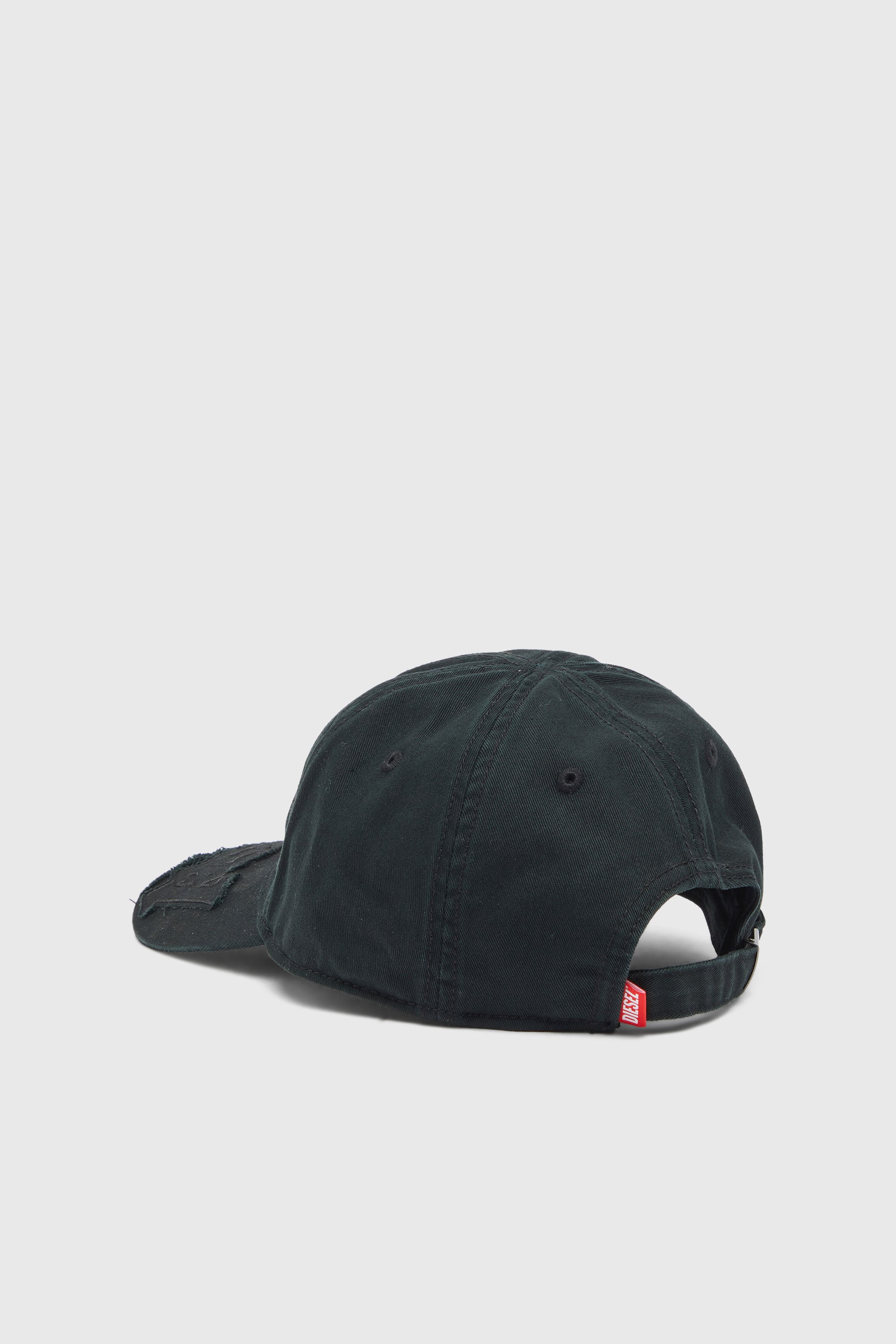 Diesel - C-RENEL, Unisex's Baseball cap with frayed logo patches in Black - 2