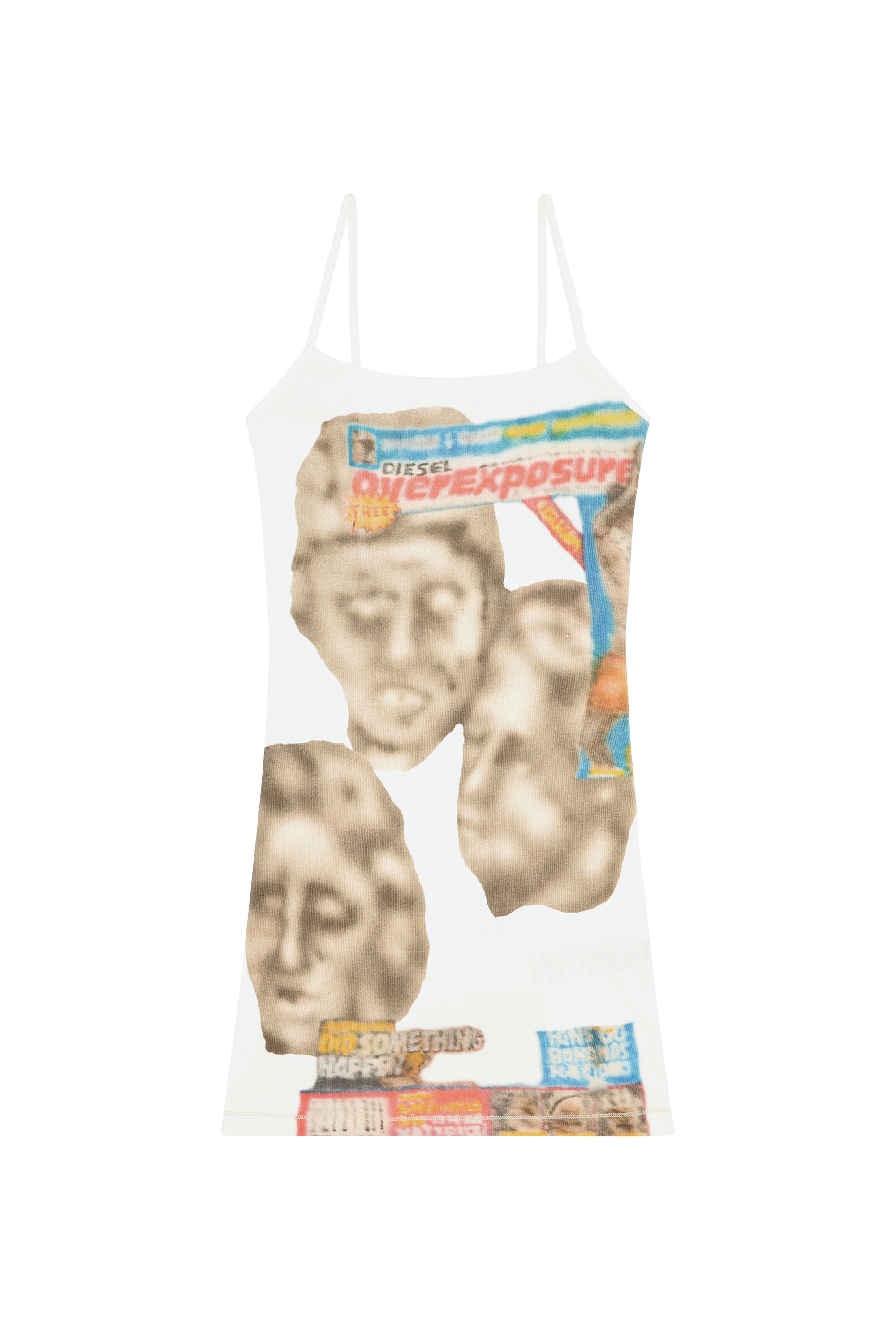 Diesel - D-HOPY-N1, Woman Short bodycon dress with graphic prints in White - Image 2