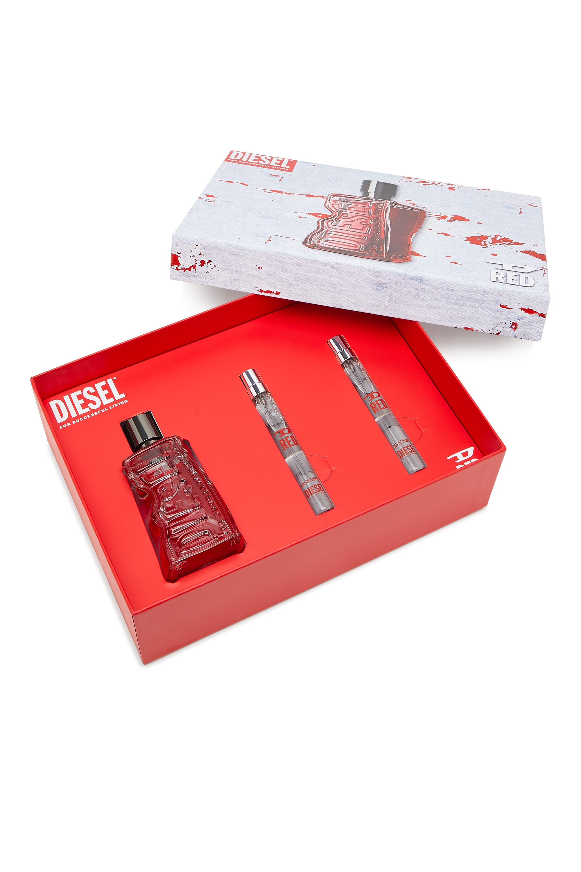 Diesel - D RED EDP 100 ML & 10 ML &10 ML SPRING SET 25 LF576600 FRAGRANCE, Man's D Red gift set in Red - 2