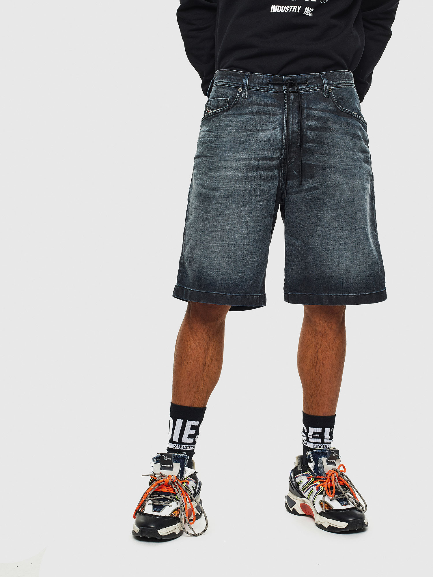 D-WILLOH CB JOGGJEANS, Dark Blue Diesel - D-WILLOH CB JOGGJEANS, Dark Blue - Shorts - Image 1