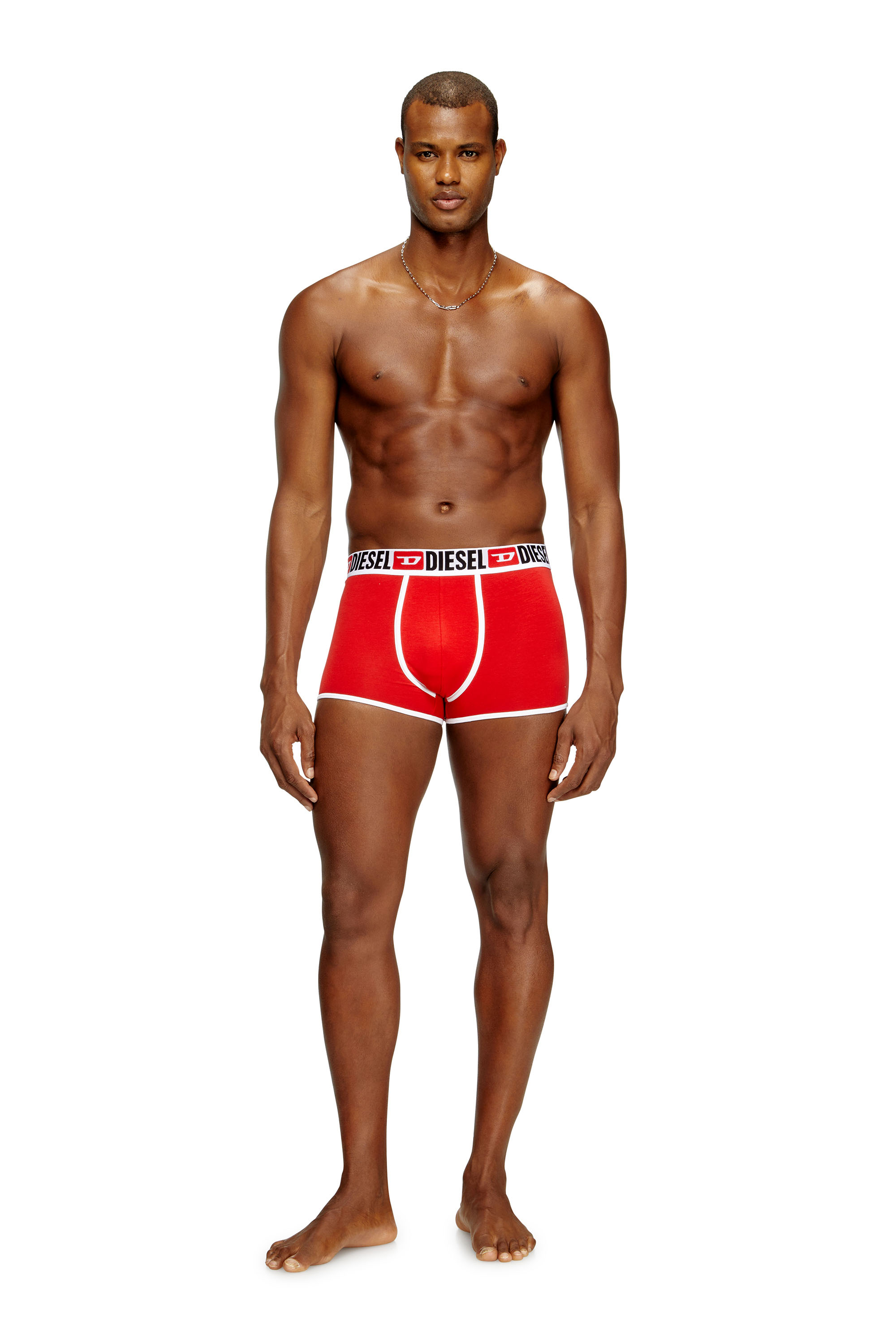 Diesel - DANILO-D-CORE-3PACK, Man's 3-pack of stretch cotton boxers with binding in Red - 2