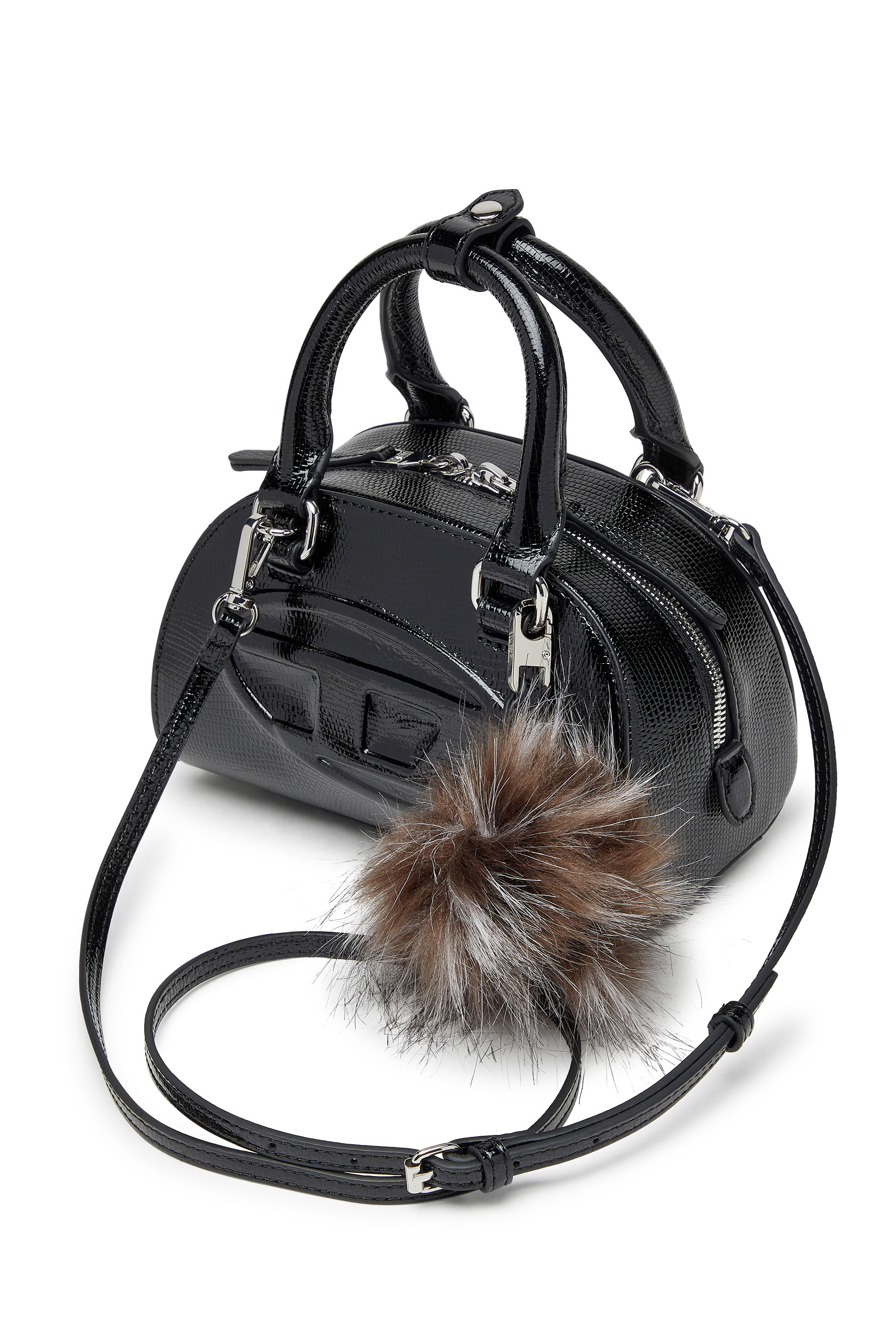 Women's 1DR Dome-Mini bowling bag in embossed leather