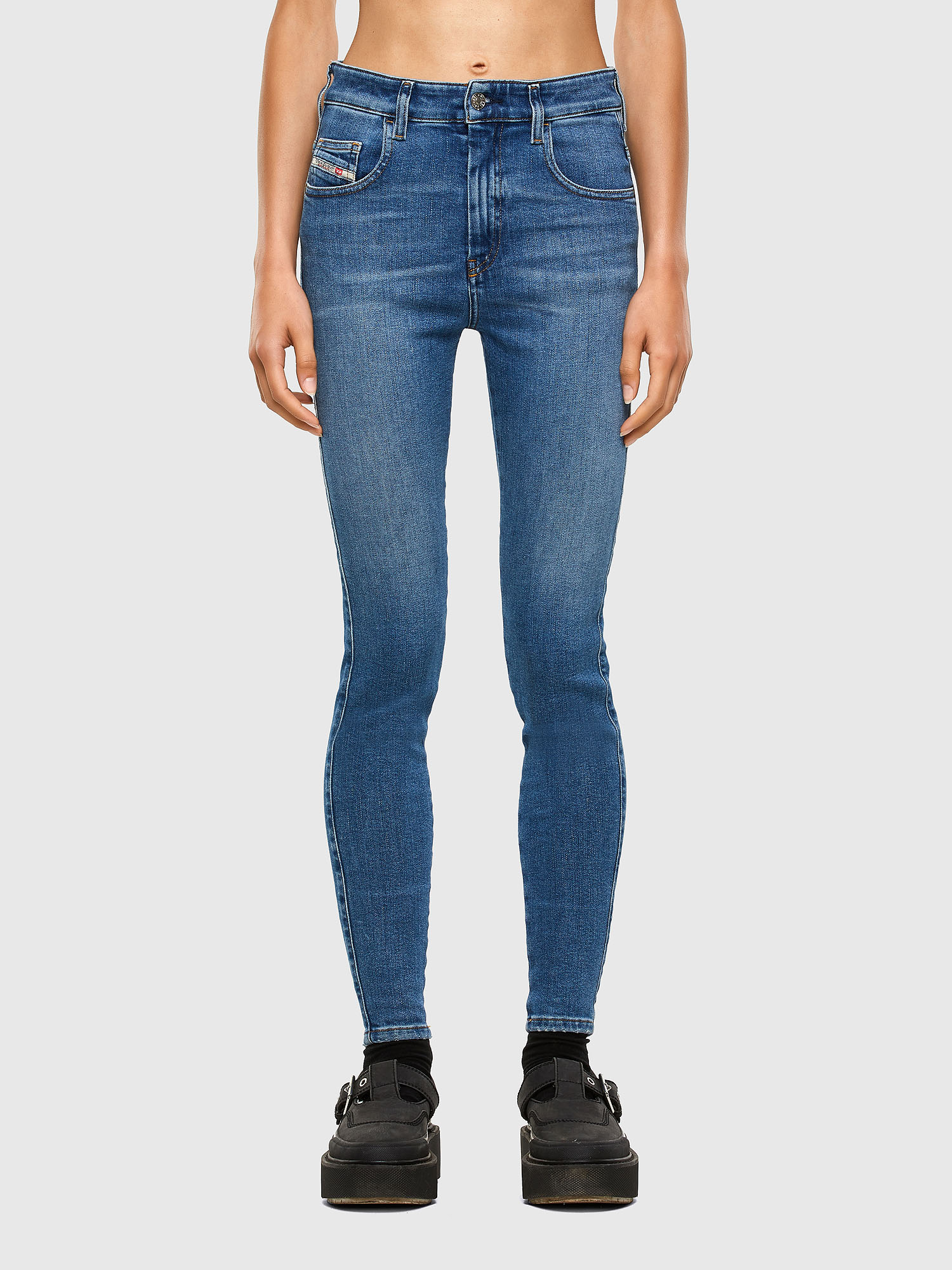 Slandy High 009AG, Medium blue Diesel - Slandy High 009AG, Medium blue - Jeans - Image 1