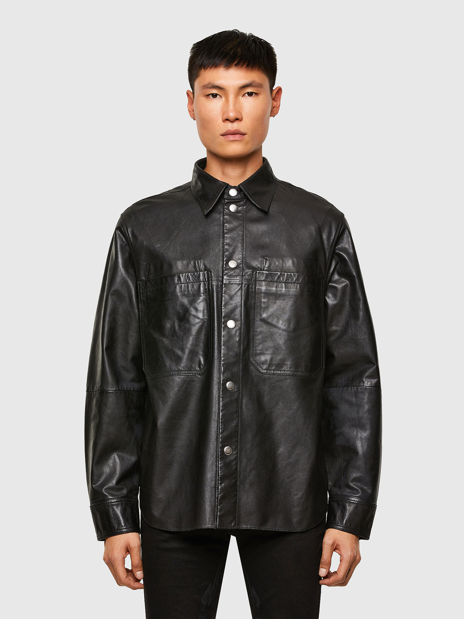 L-BROWN, Black Diesel - L-BROWN, Black - Leather jackets - Image 1