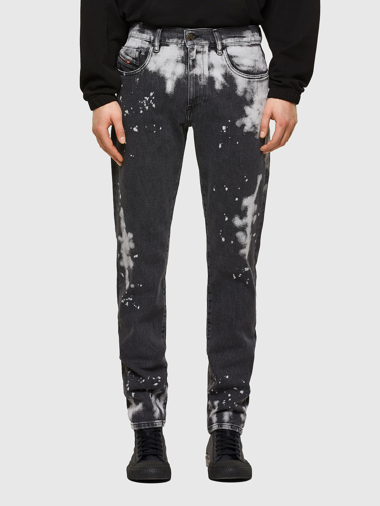 D-Strukt 009RE, Black/Dark grey Diesel - D-Strukt 009RE, Black/Dark grey - Jeans - Image 1