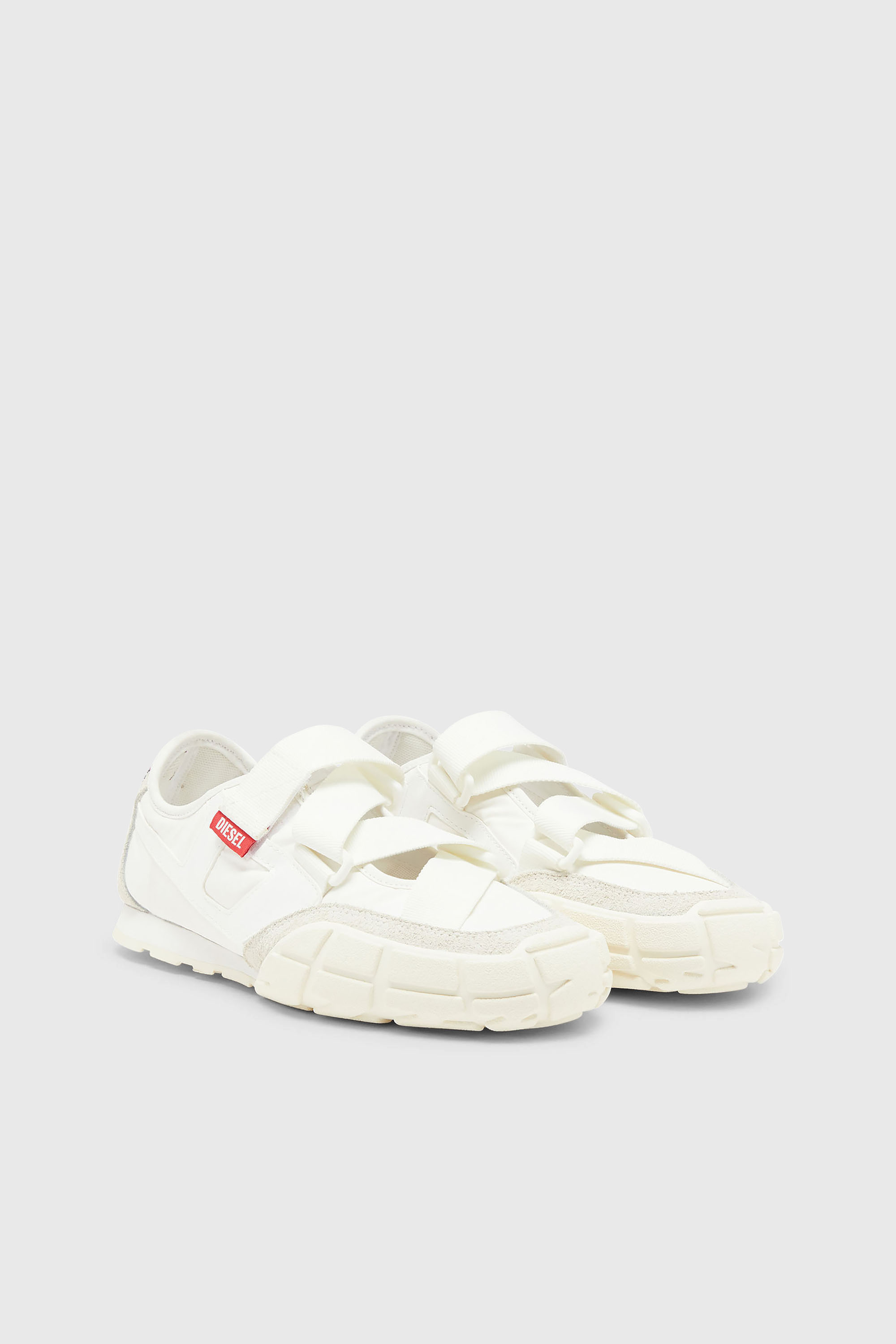 Diesel - S-PAGODHA SLIP-ON W, Woman's S-Pagodha-Tongue-free strap sneakers in ripstop in White - 2