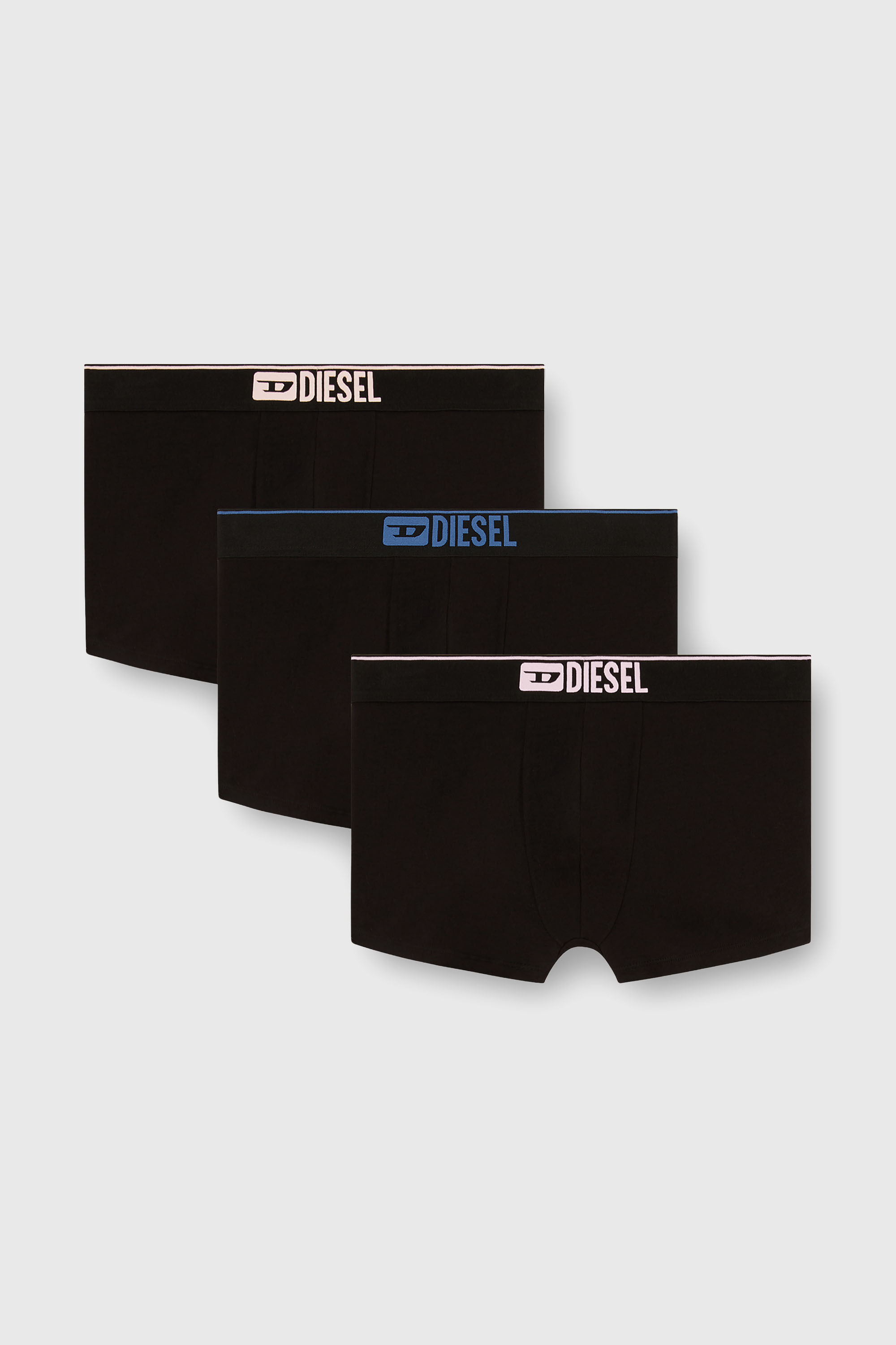 Diesel - UMBX-DAMIENTHREEPACK, Man's Three-pack of plain boxer briefs in Black - 2