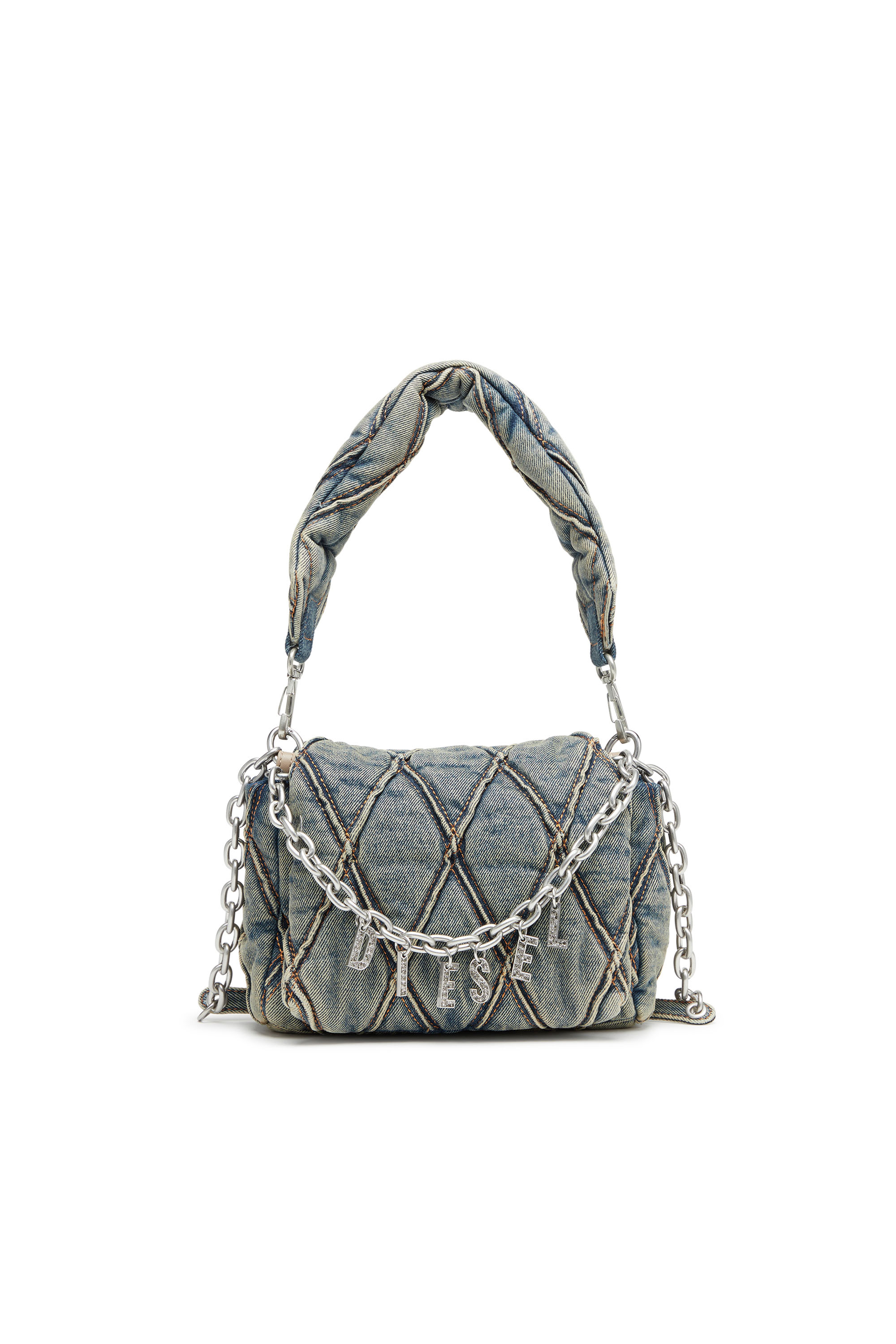 Women's Charm-D Shoulder S - Small handbag in quilted denim
