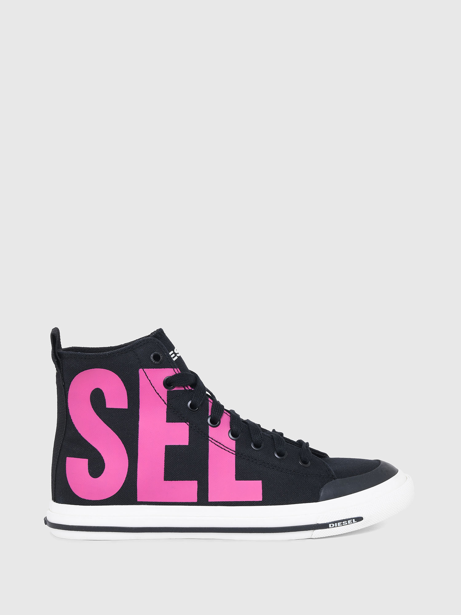 S-ASTICO MID CUT W, Black/Pink Diesel - S-ASTICO MID CUT W, Black/Pink - Sneakers - Image 1