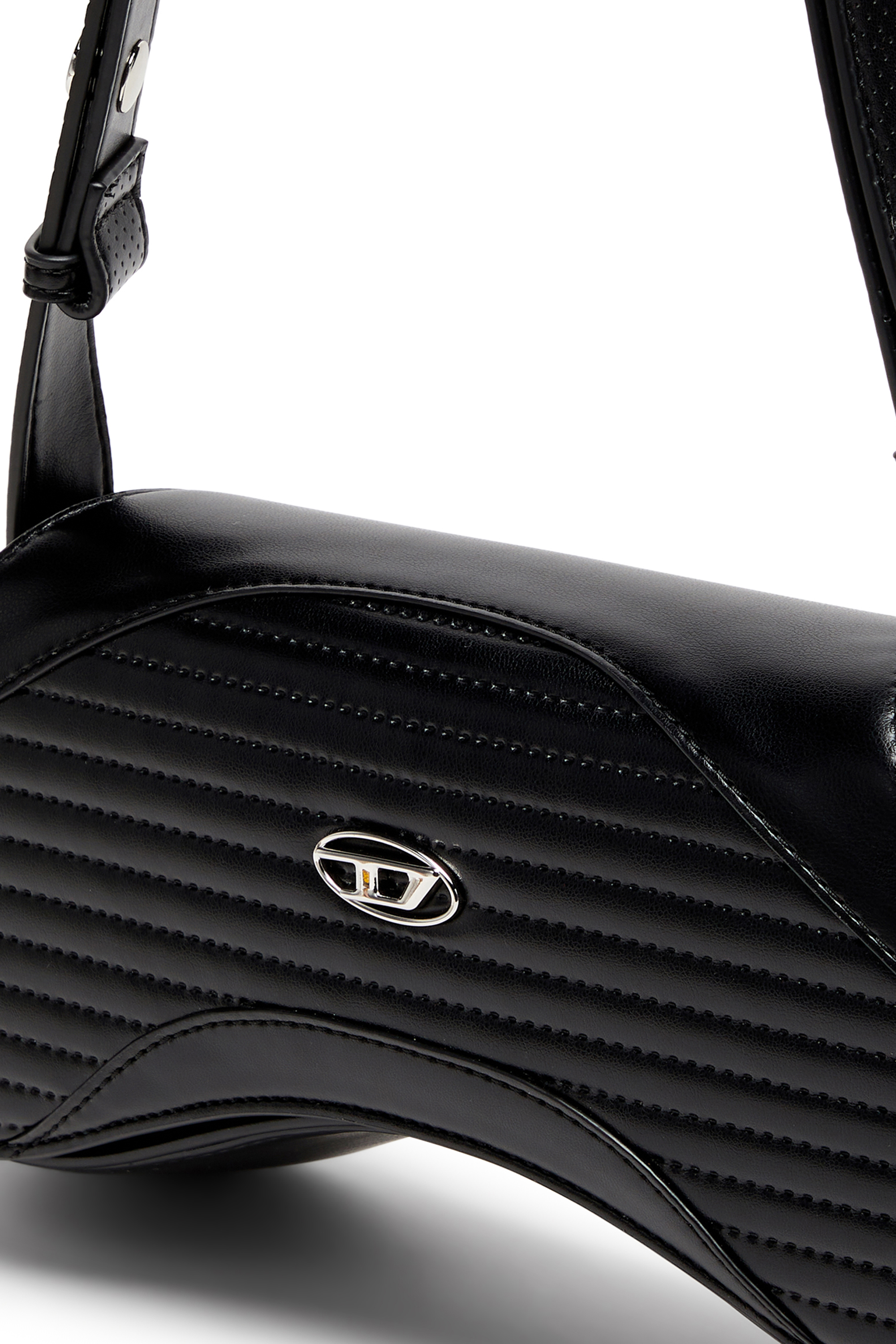 Diesel - PLAY CROSSBODY, Woman's Play - Crossbody bag in quilted perforated PU in Black - 5