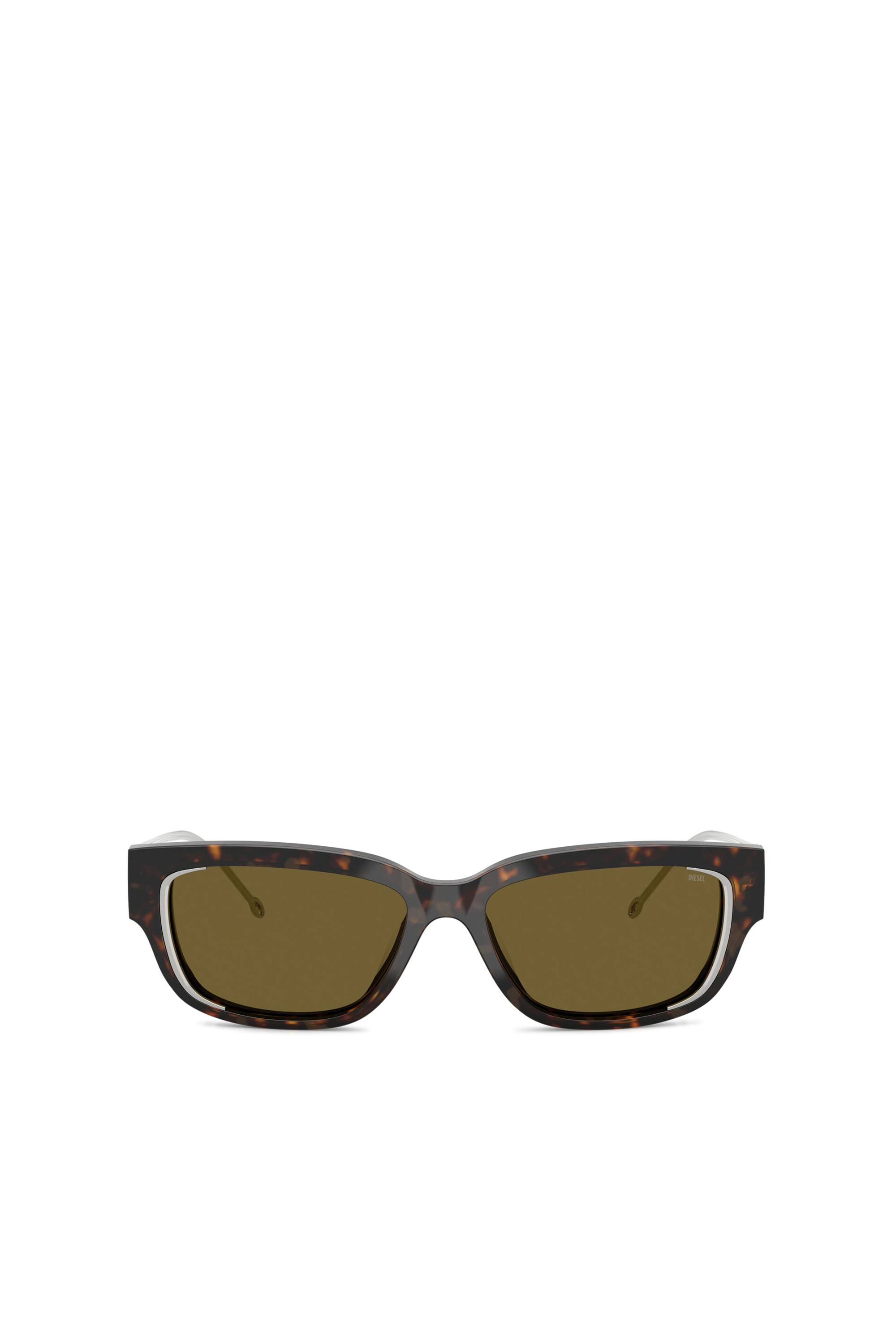 Diesel - 0DL2002 SIZE 56, Unisex's Rectangle sunglasses in Brown - 1
