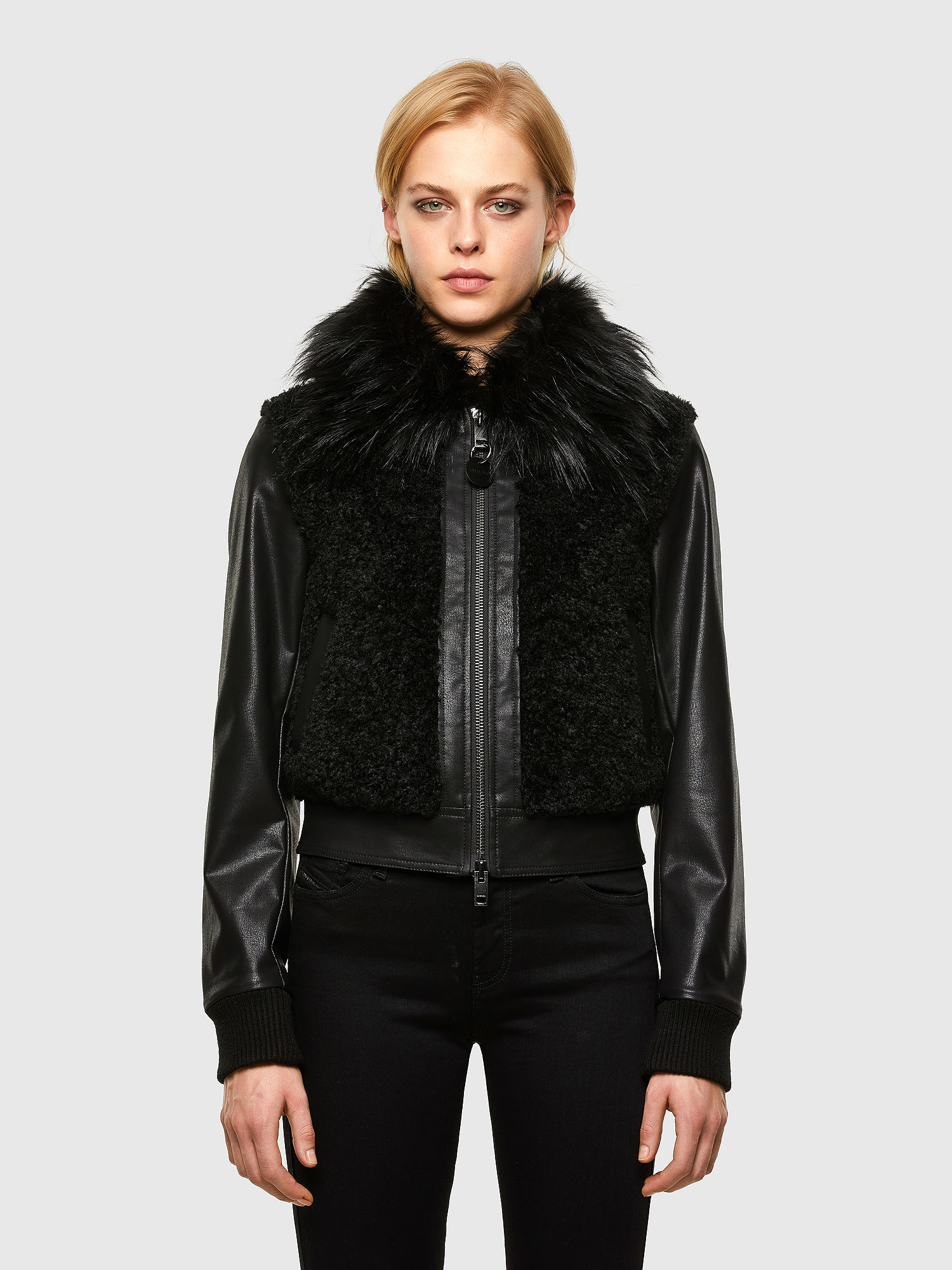 L-LEDA, Black Diesel - L-LEDA, Black - Leather jackets - Image 1