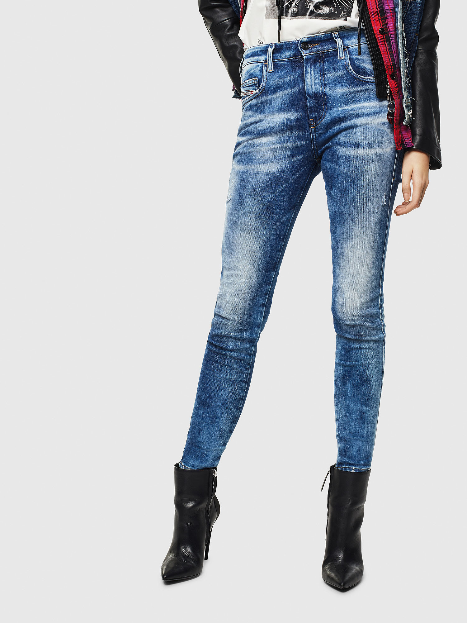 Slandy High 0096J, Medium blue Diesel - Slandy High 0096J, Medium blue - Jeans - Image 1
