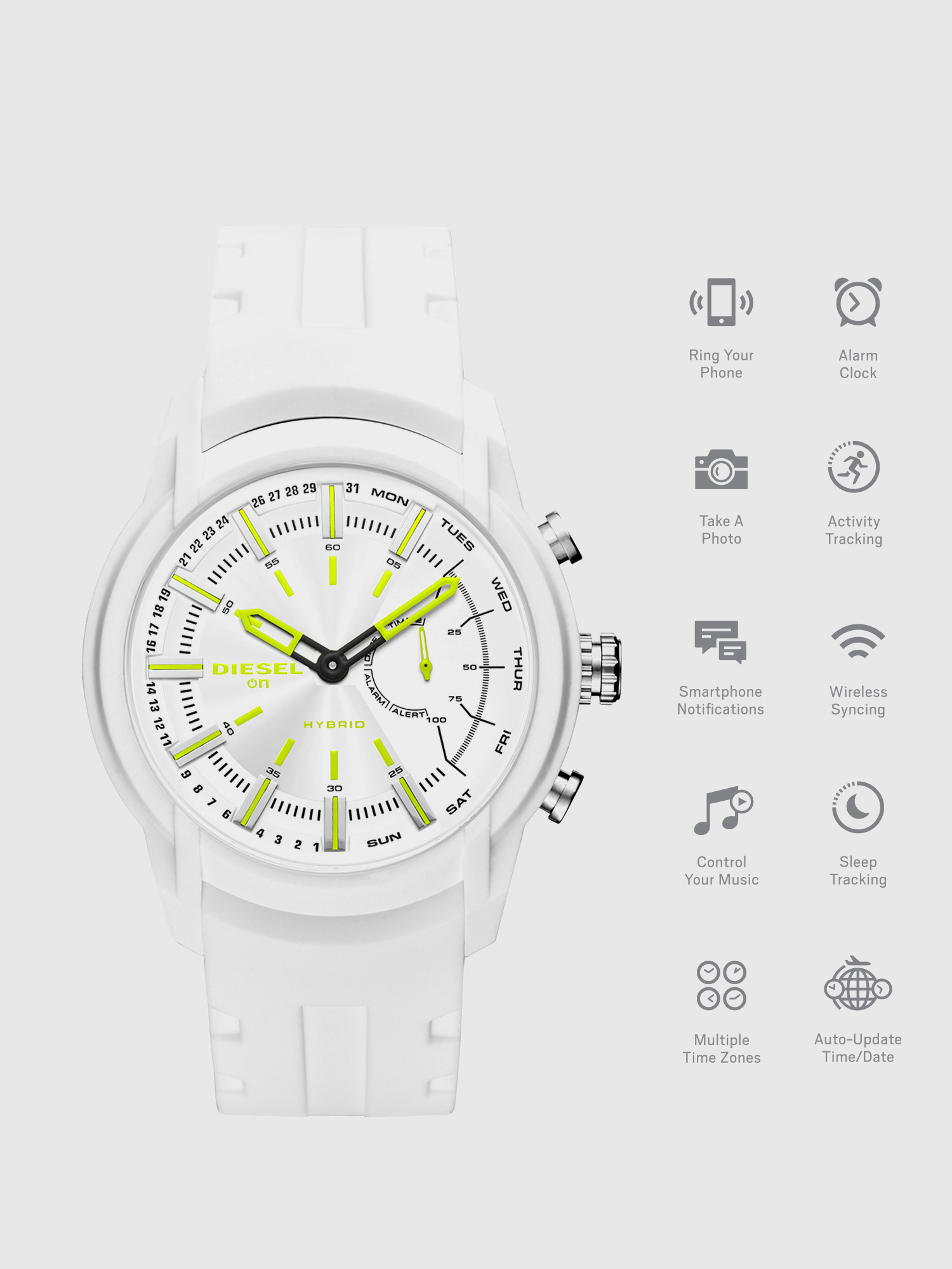 DT1015, White Diesel - DT1015, White - Smartwatches - Image 1