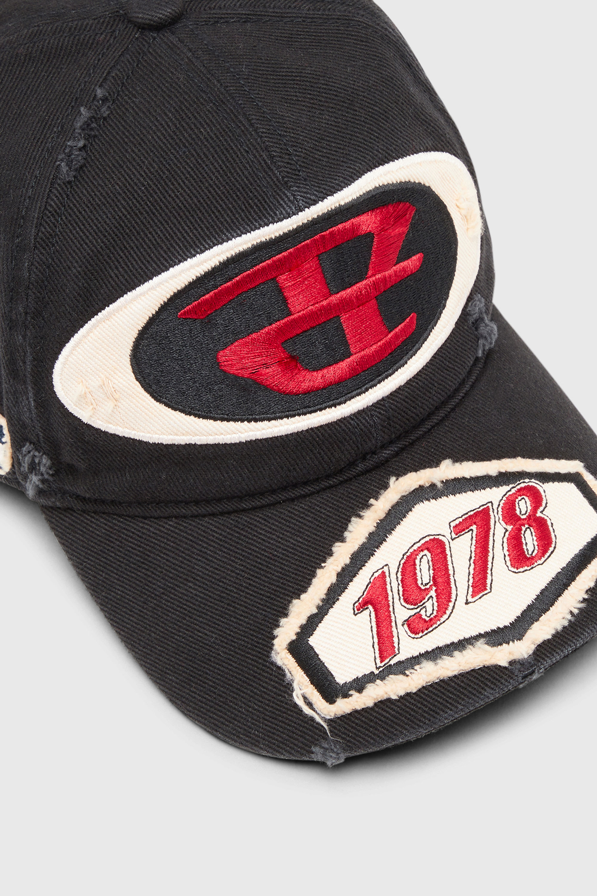 DIESEL C-BRAFF Baseball cap ディーゼル キャップ Women's Baseball cap with embroidered patches | Black | Diesel