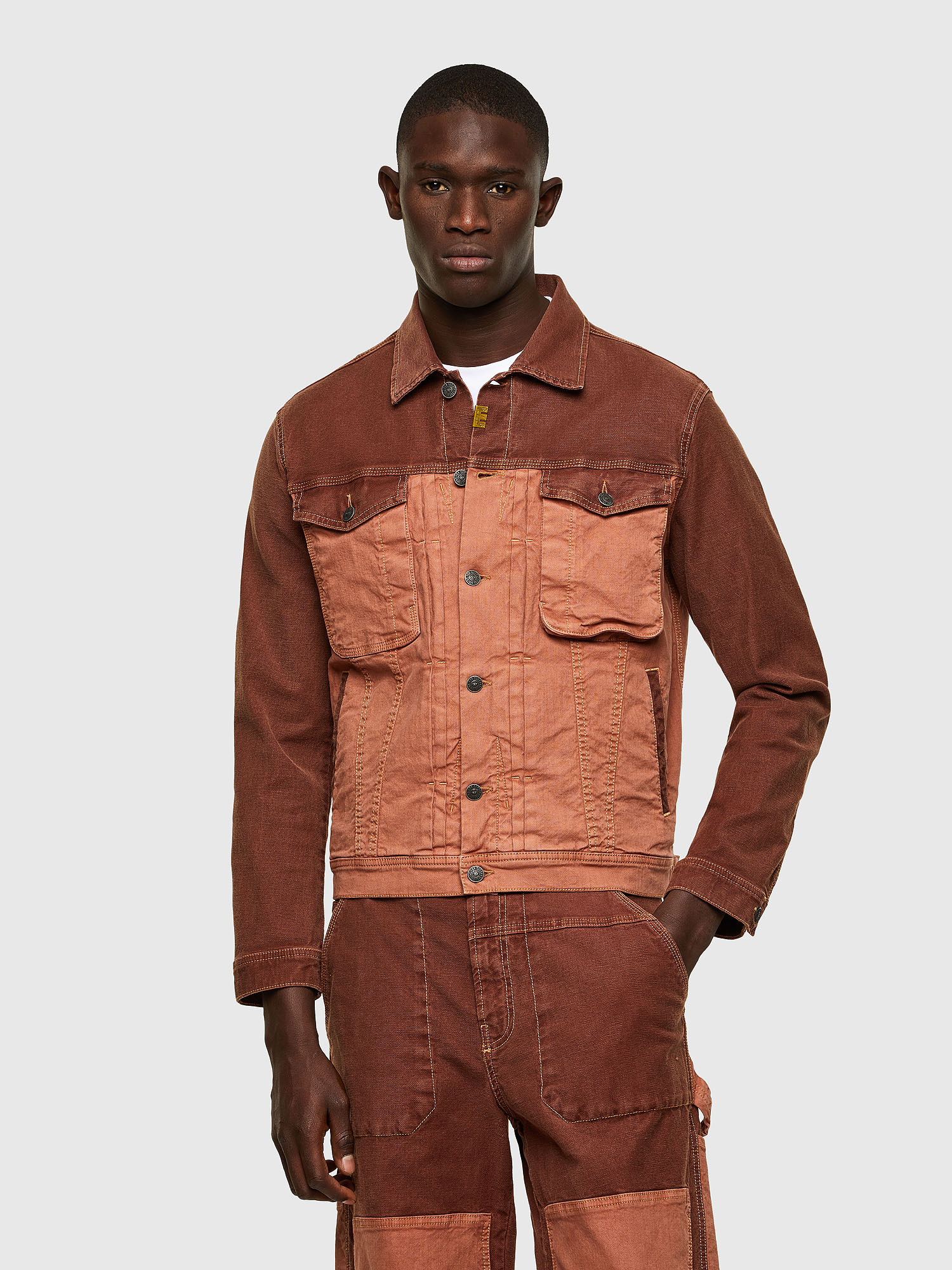 D-YOGI-SP1 JOGGJEANS, Brown Diesel - D-YOGI-SP1 JOGGJEANS, Brown - Denim Jackets - Image 1