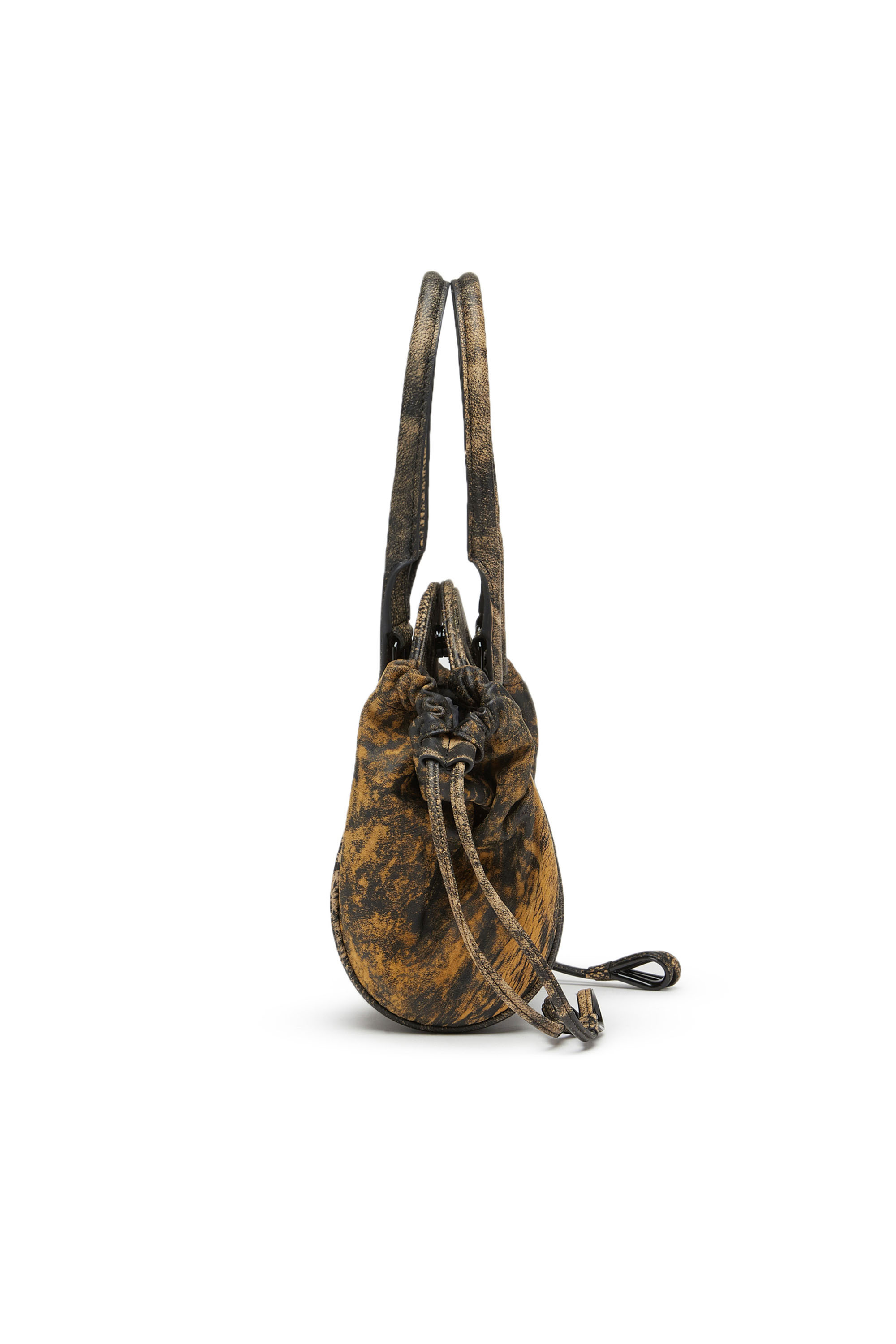 1DR-FOLD XS Woman: Oval logo handbag in marbled leather | Diesel