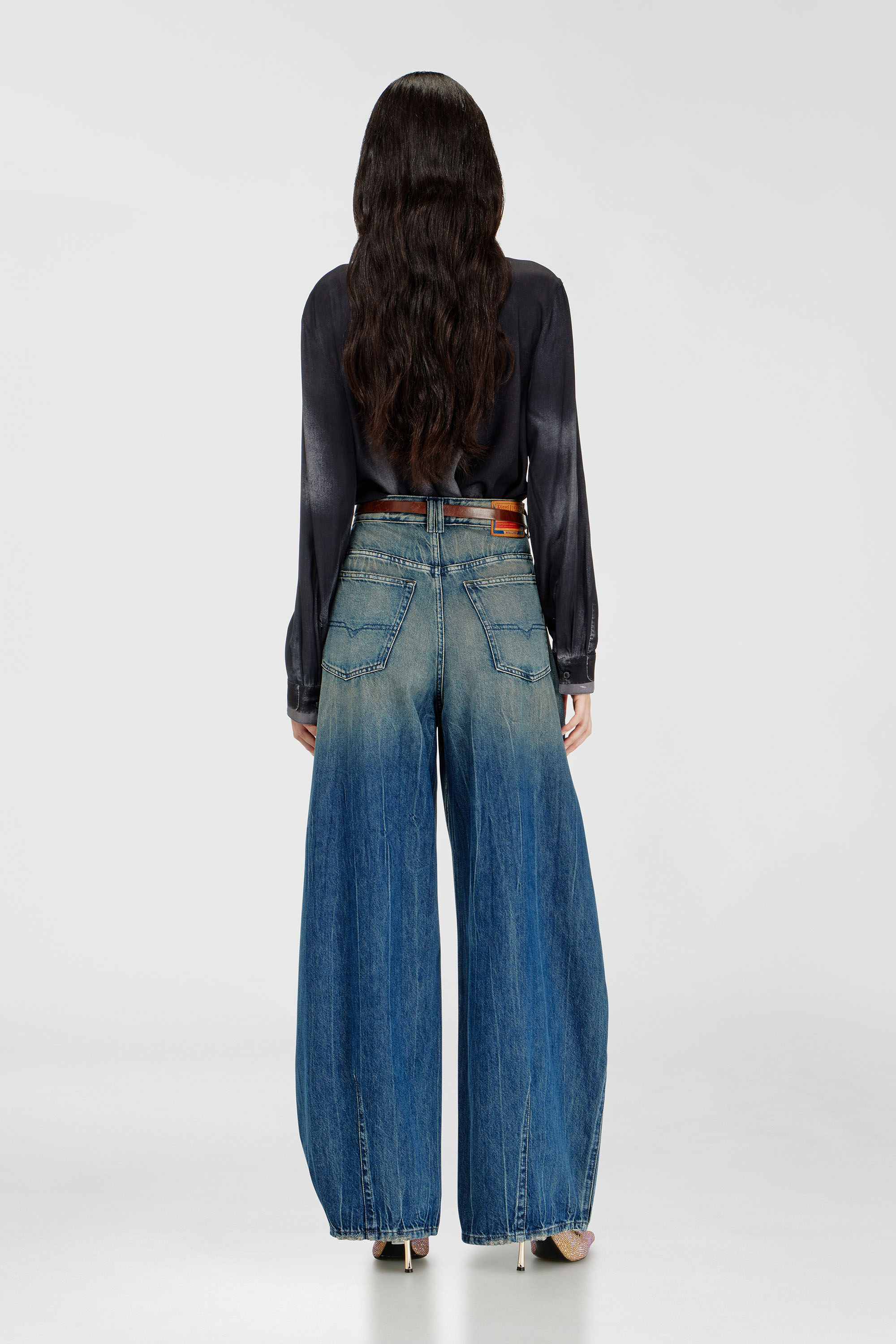 Diesel - Woman's Relaxed Jeans 1987 D-Khelz 09Q72, Dark Blue - 1