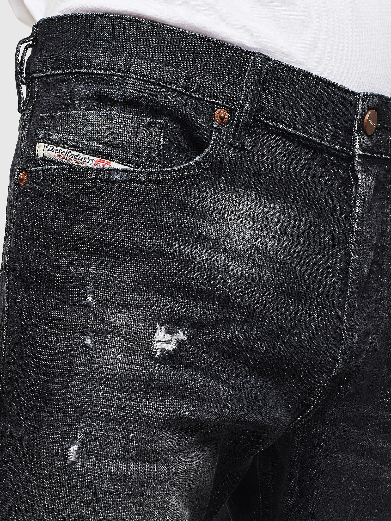 Diesel - Tepphar 0095R Slim Jeans, Black/Dark grey - Image 3