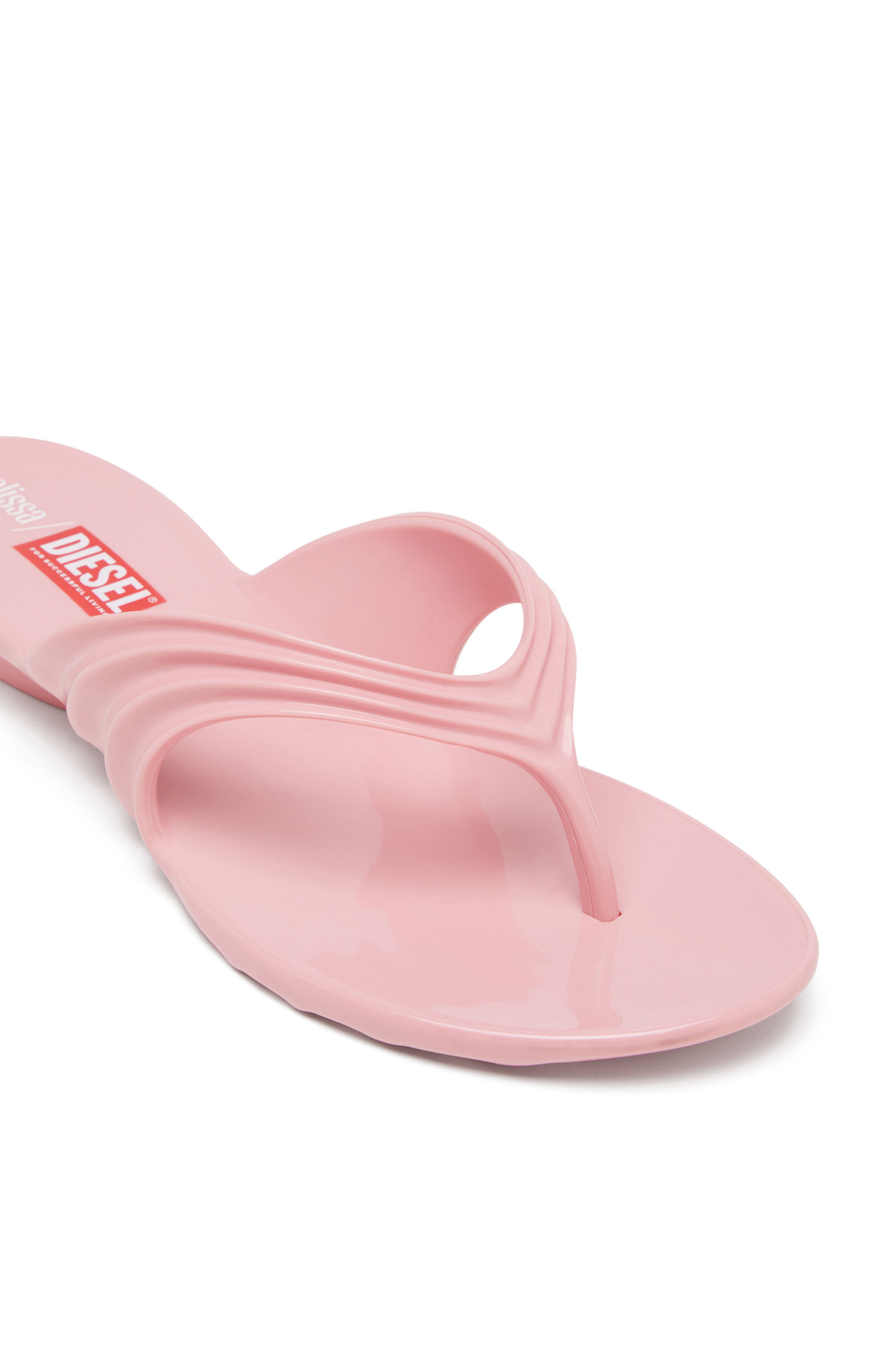 Diesel - MELISSA QUANTUM THONG, Woman's Sculptural flip-flops in Melflex® in Pink - 6