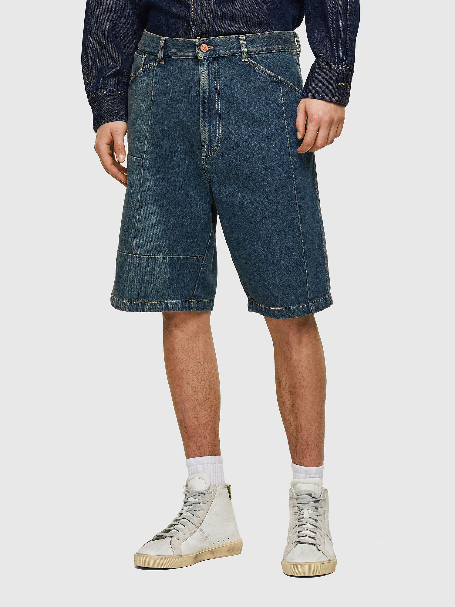 D-FRANS-SP, Medium blue Diesel - D-FRANS-SP, Medium blue - Shorts - Image 1
