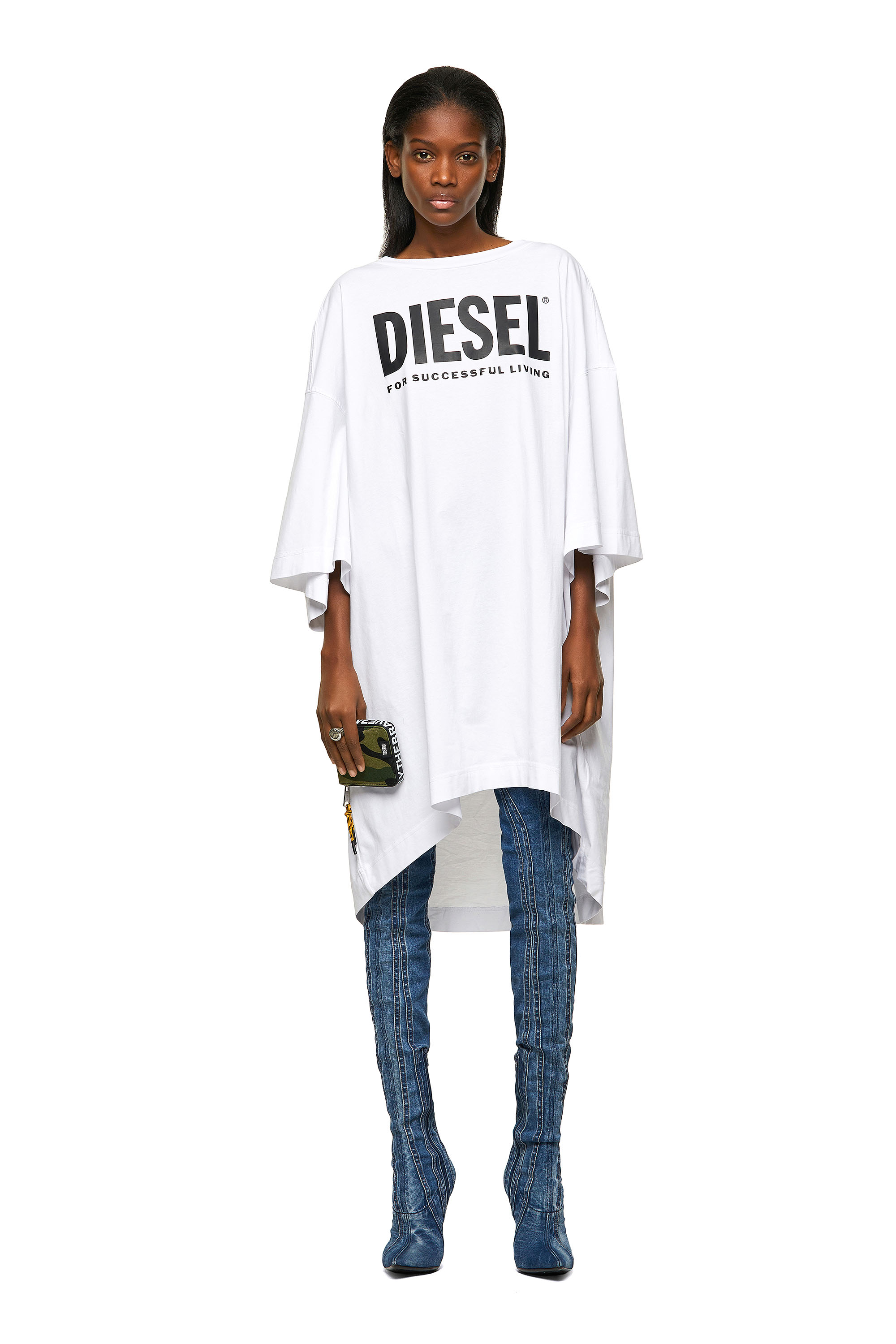 D-EXTRA-ECOLOGO, White Diesel - D-EXTRA-ECOLOGO, White - Dresses - Image 1