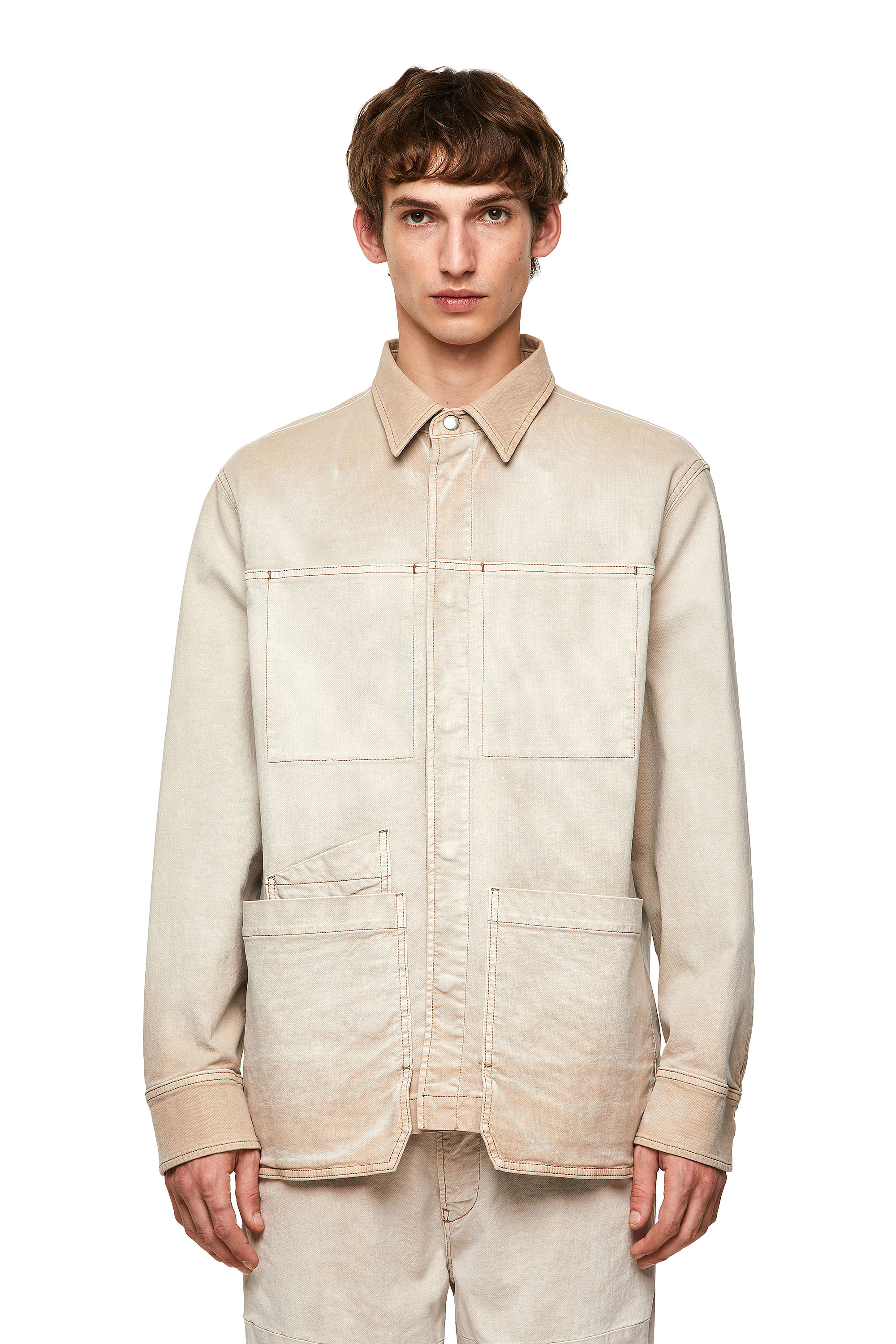 D-CORUS-SP JOGGJEANS, White Diesel - D-CORUS-SP JOGGJEANS, White - Denim Shirts - Image 1