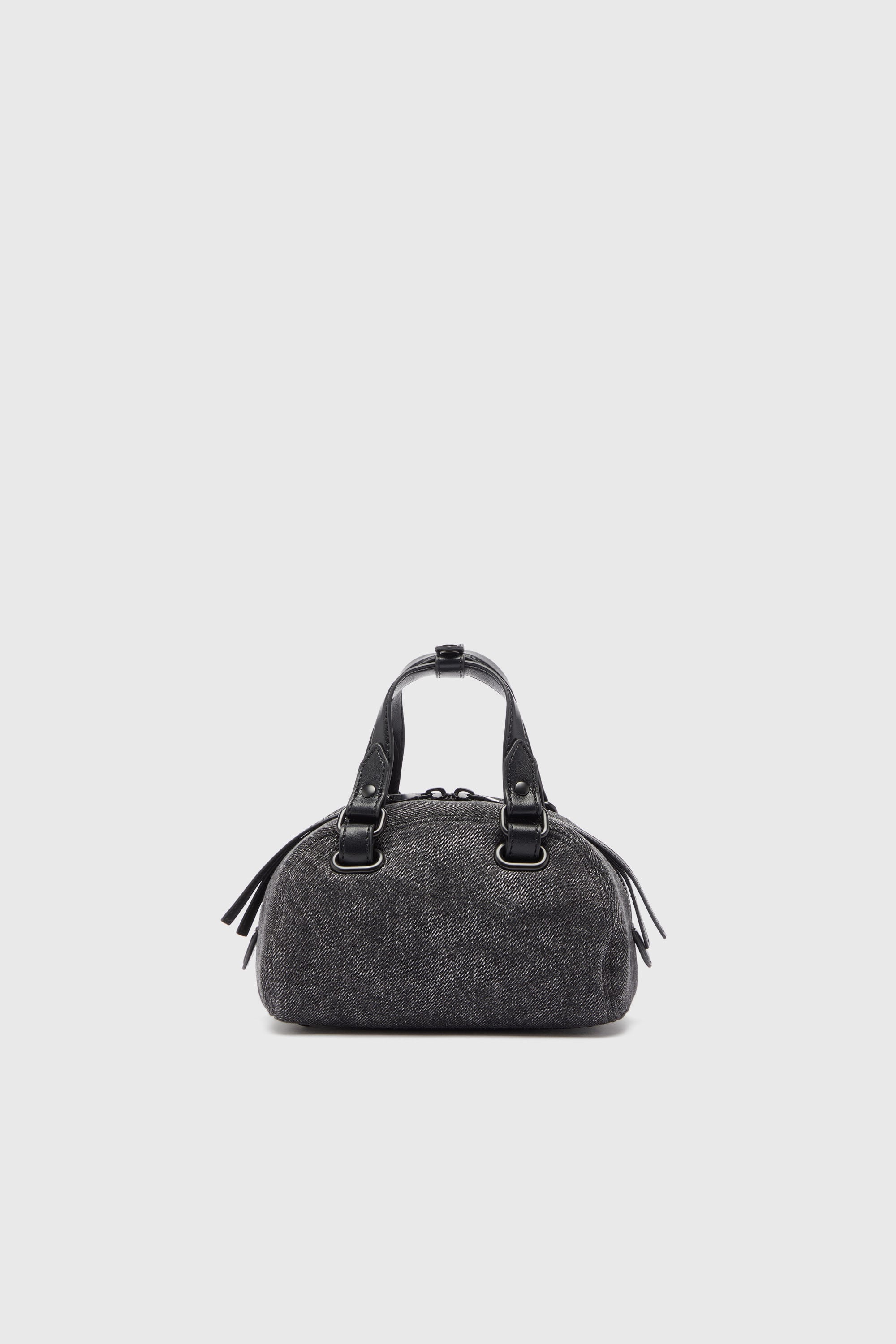 Diesel - 1DR DOME SOFT CROSSBODY, Unisex's 1DR Dome- Small bowling bag in washed denim in Black - 2